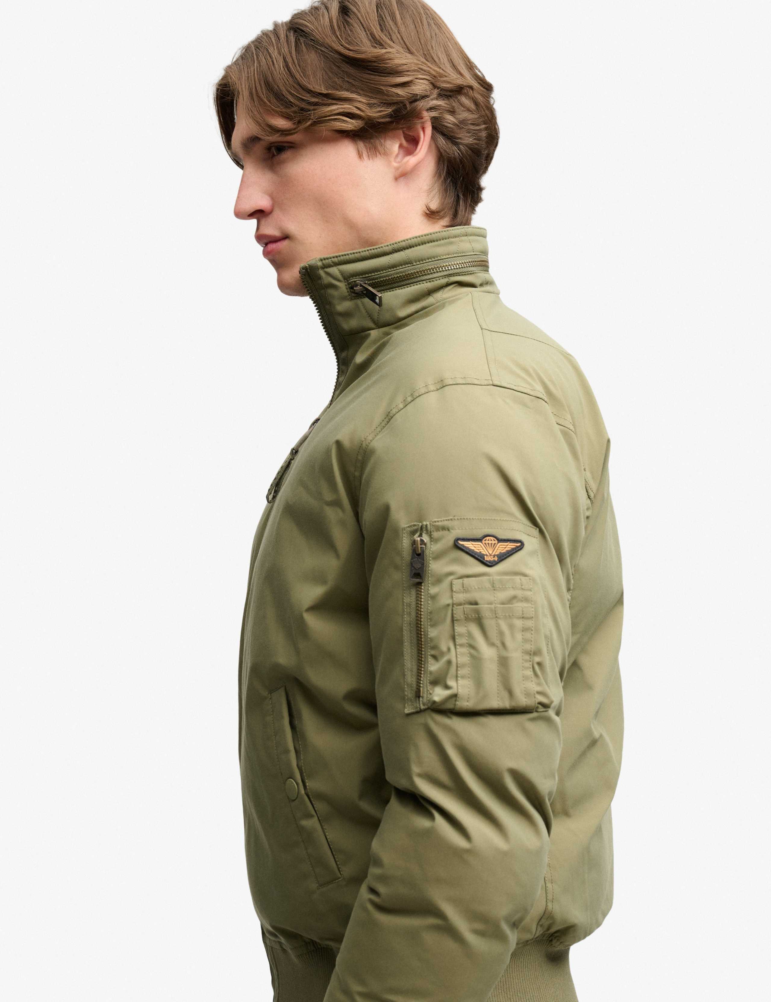 Padded Zip Up Bomber Jacket With Pockets 4 of 8