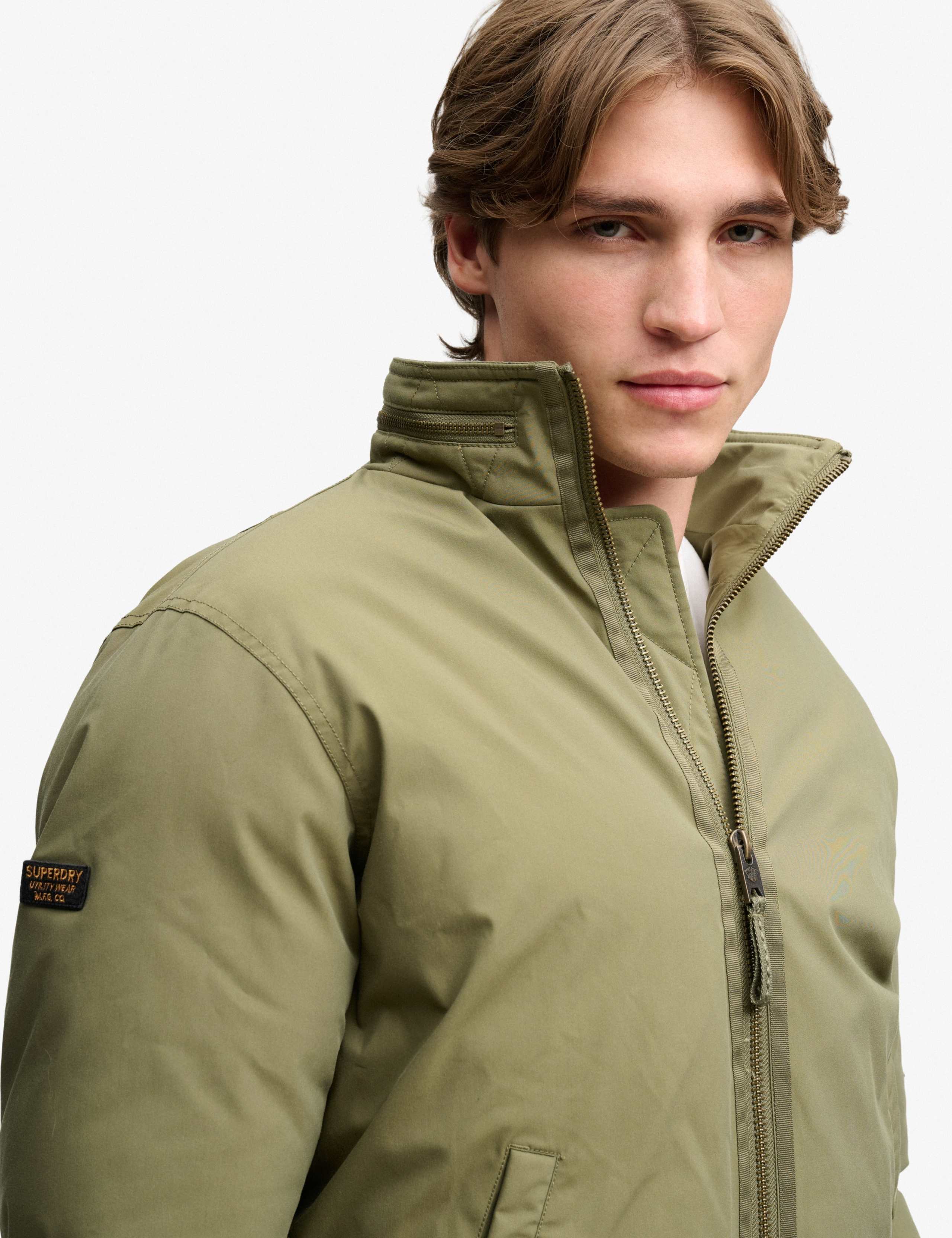 Padded Zip Up Bomber Jacket With Pockets 5 of 8
