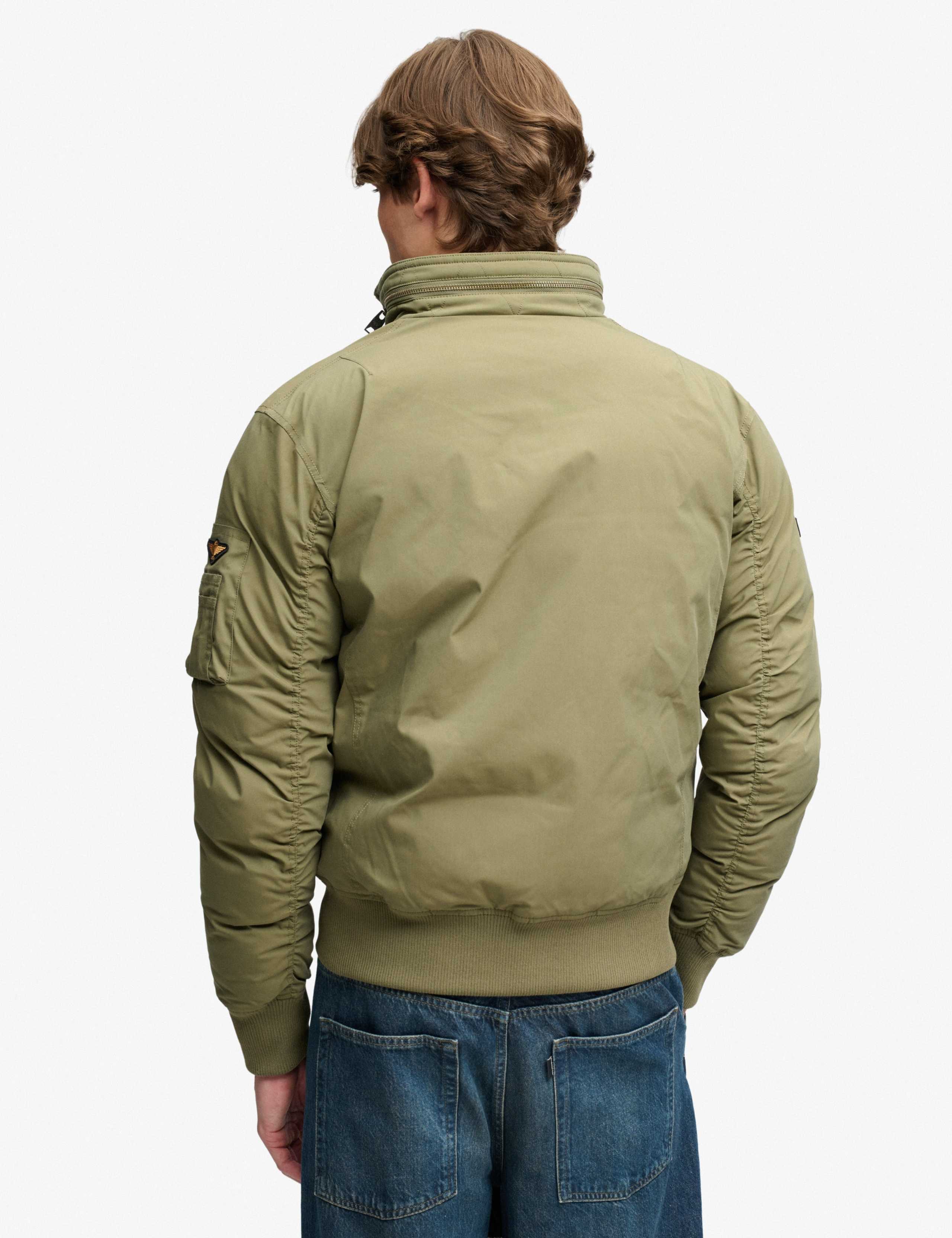 Padded Zip Up Bomber Jacket With Pockets 6 of 8