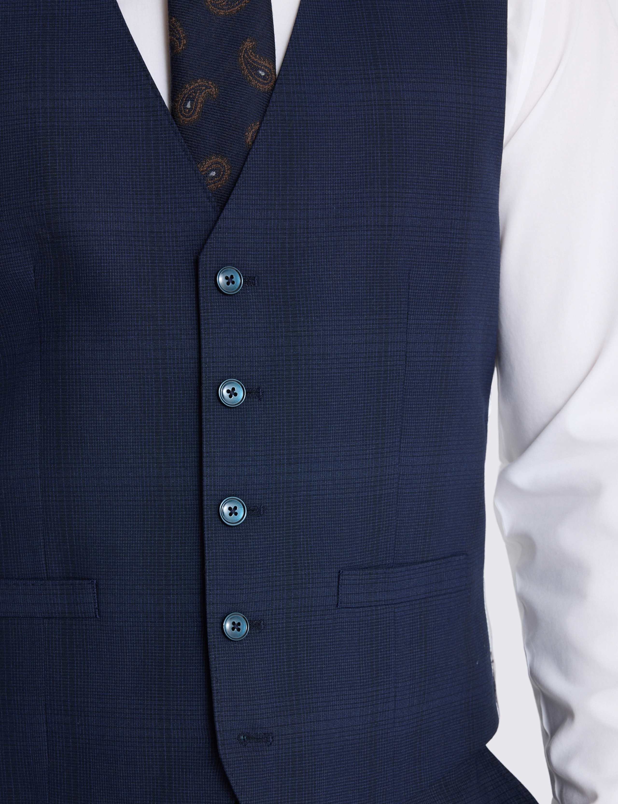 Slim Fit Check Waistcoat 2 of 3