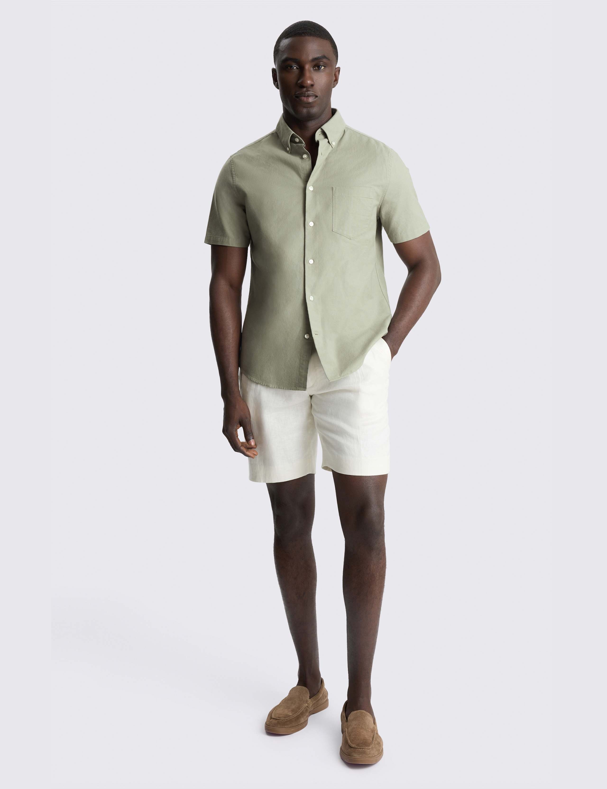 Pure Cotton Short Sleeve Oxford Shirt 2 of 3