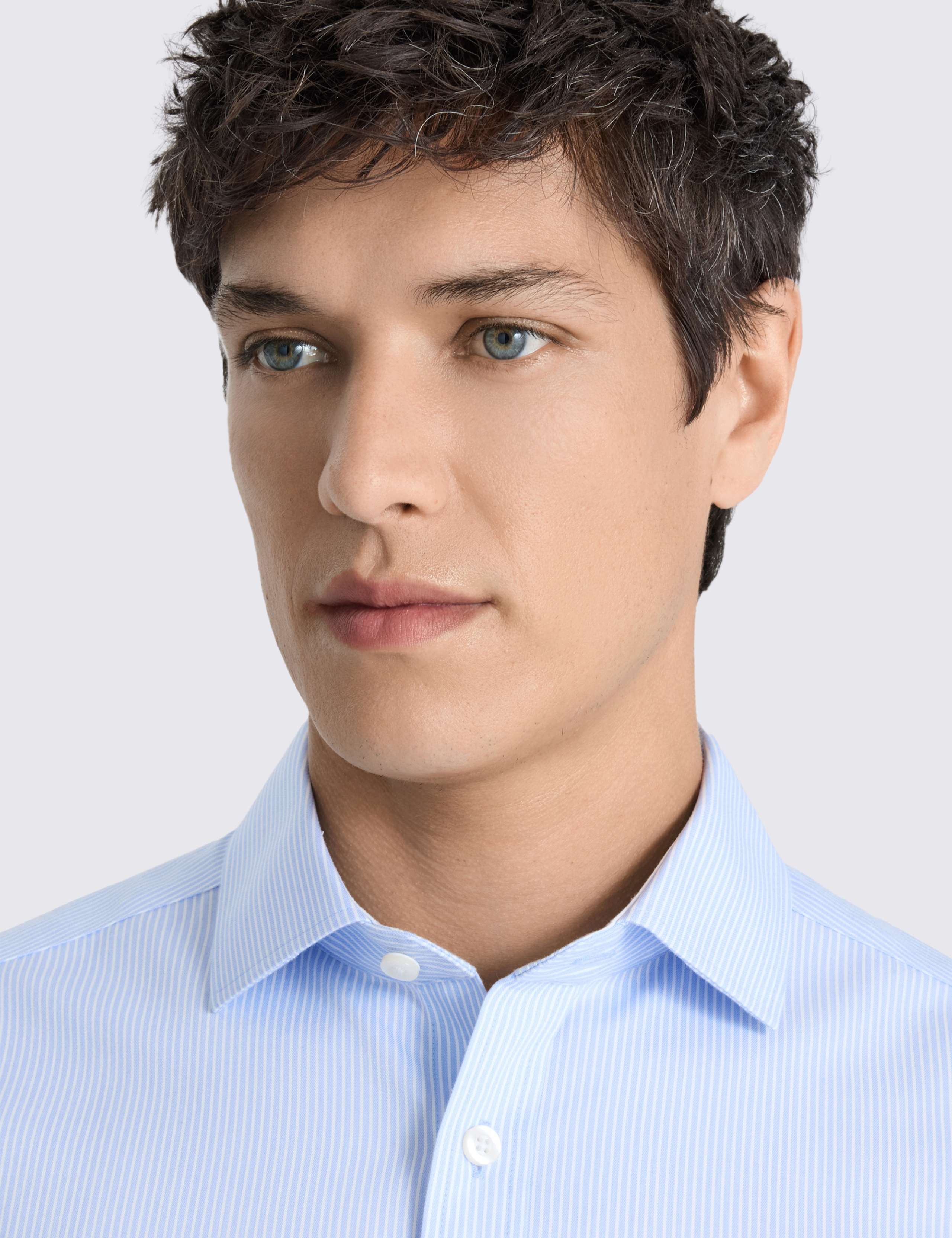 Tailored Fit Non Iron Pure Cotton Stripe Shirt 2 of 2