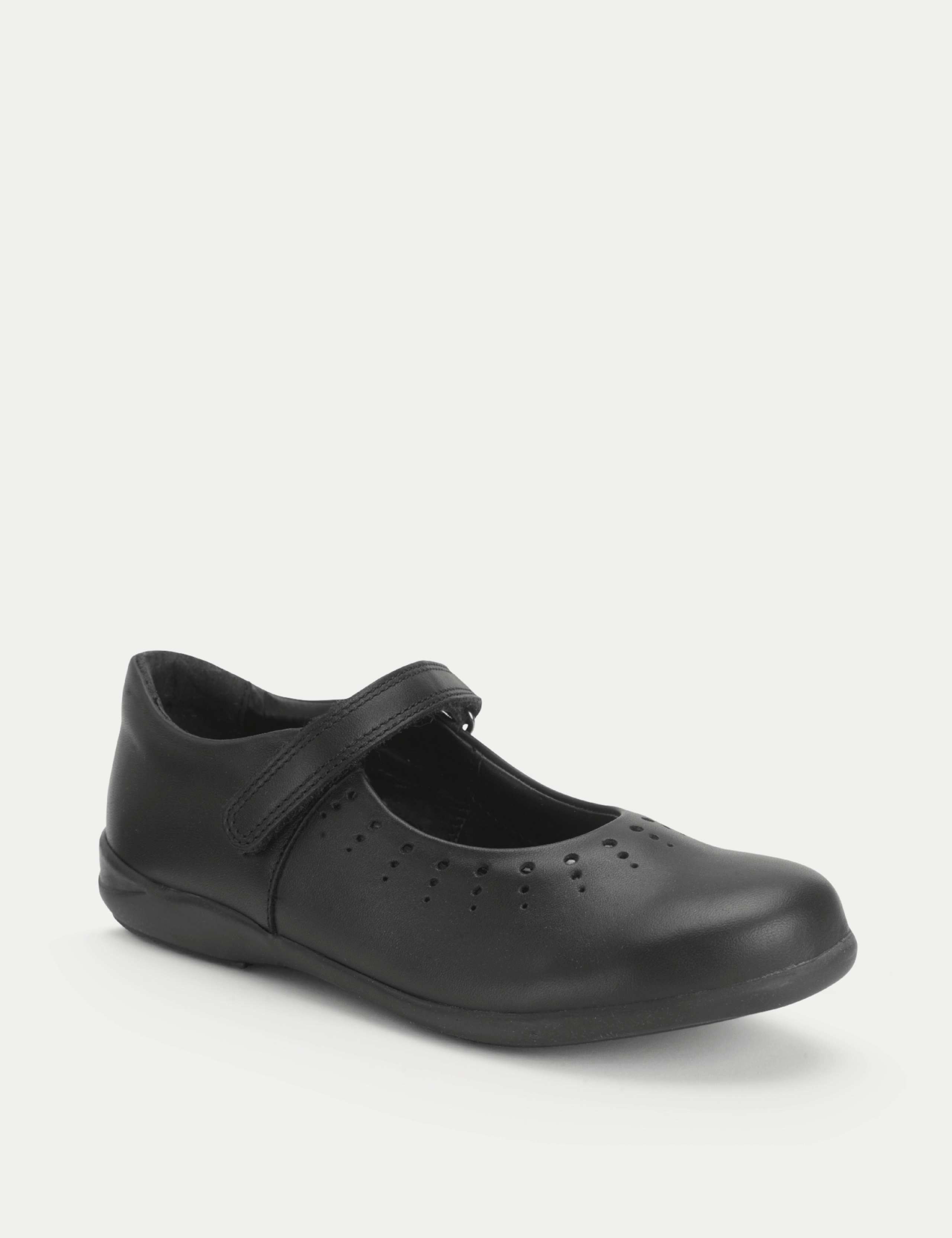Kids' Leather Riptape School Shoes (11 Small - 4 Large) 2 of 3