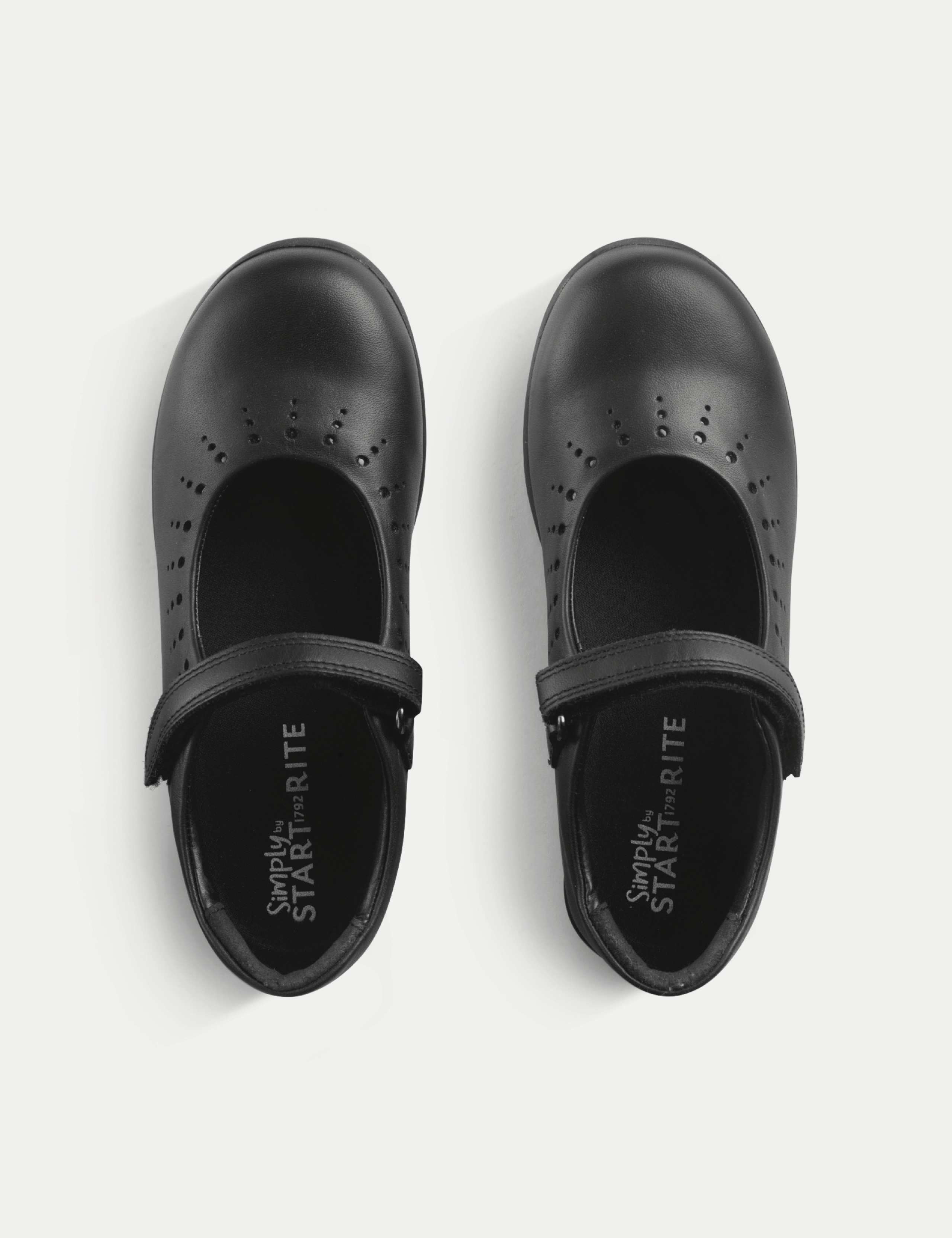 Kids' Leather Riptape School Shoes (11 Small - 4 Large) 3 of 3