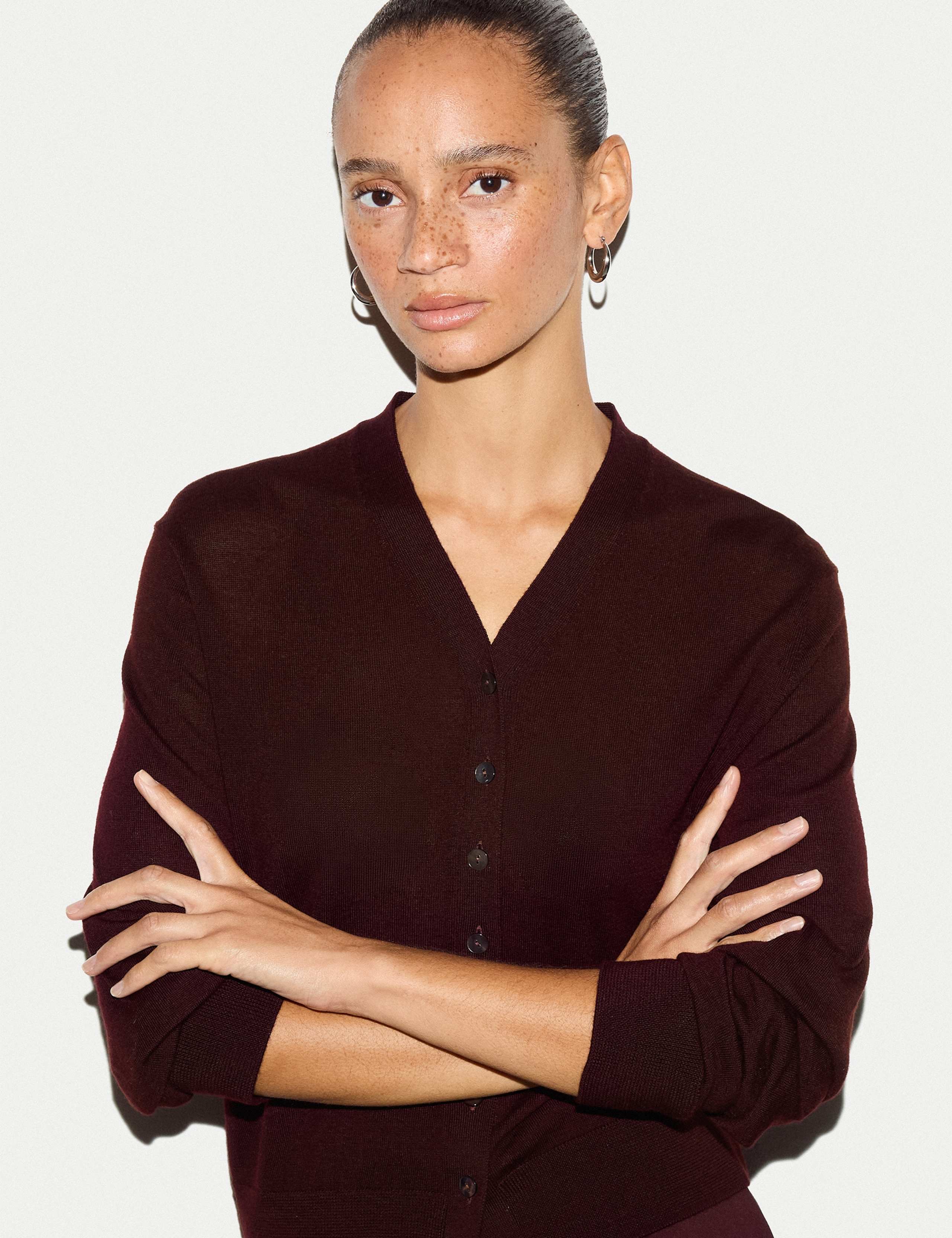 Pure Wool V-Neck Cardigan 4 of 5