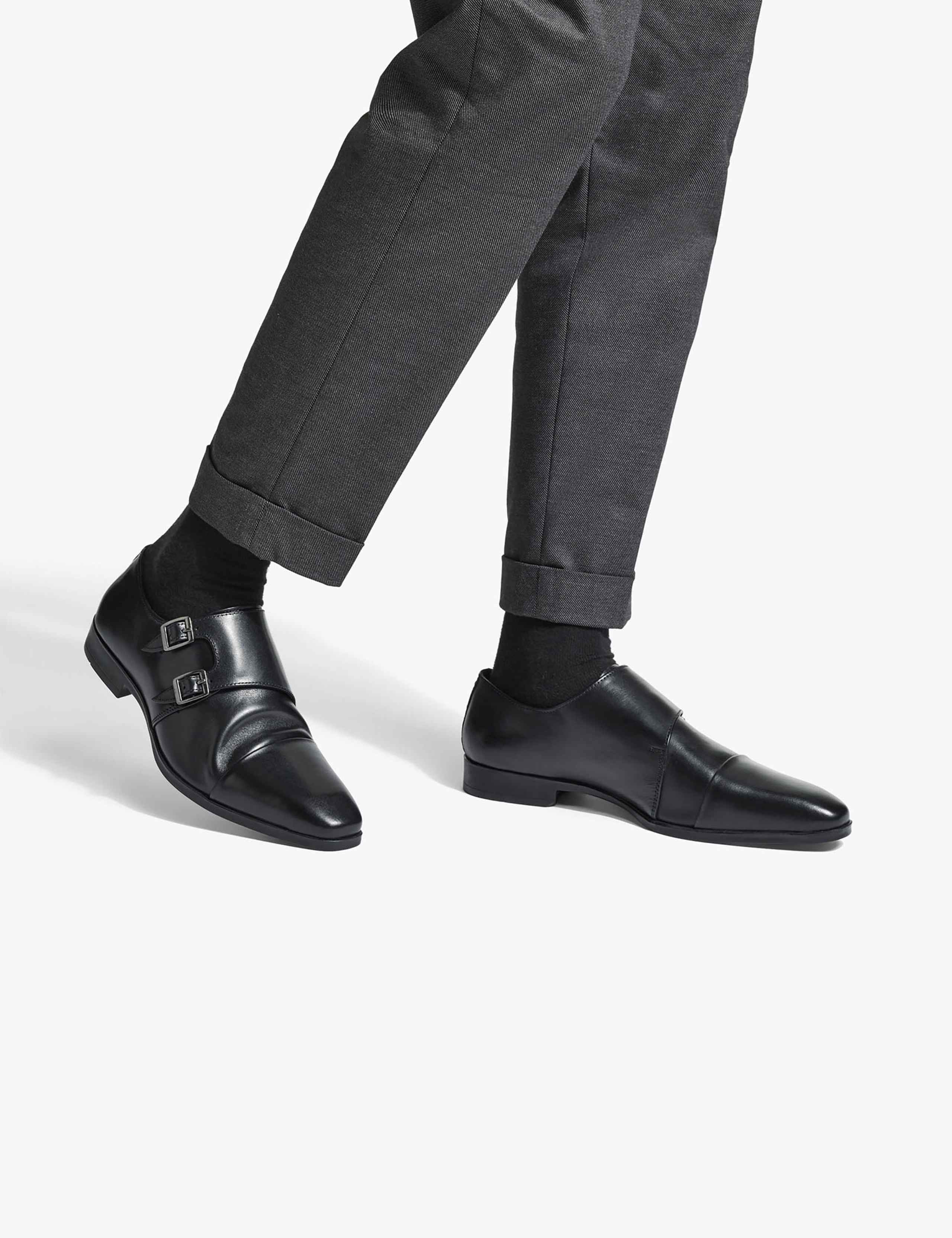 Leather Monk Strap Shoes 2 of 5