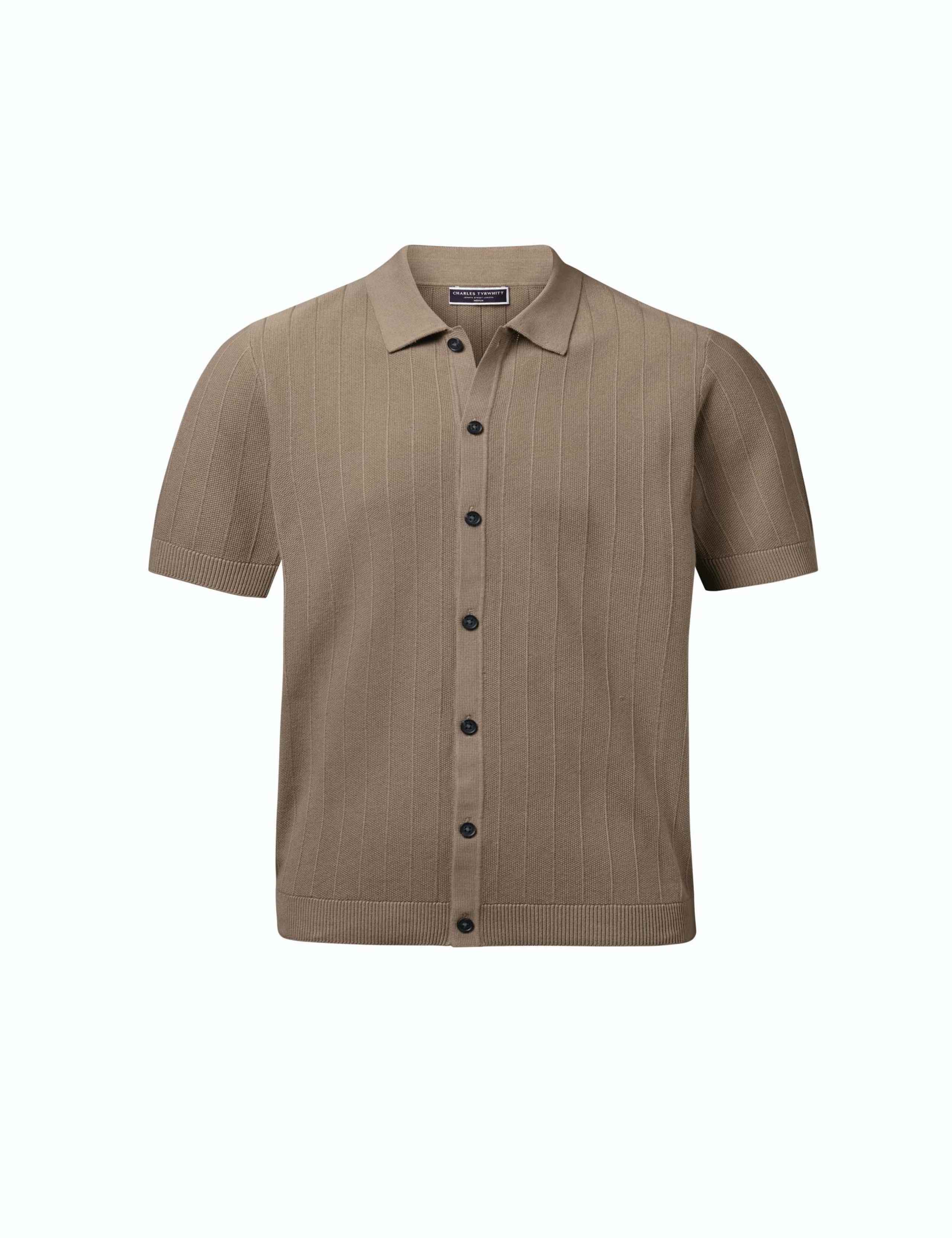 Pure Cotton Textured Knitted Polo Shirt 5 of 7