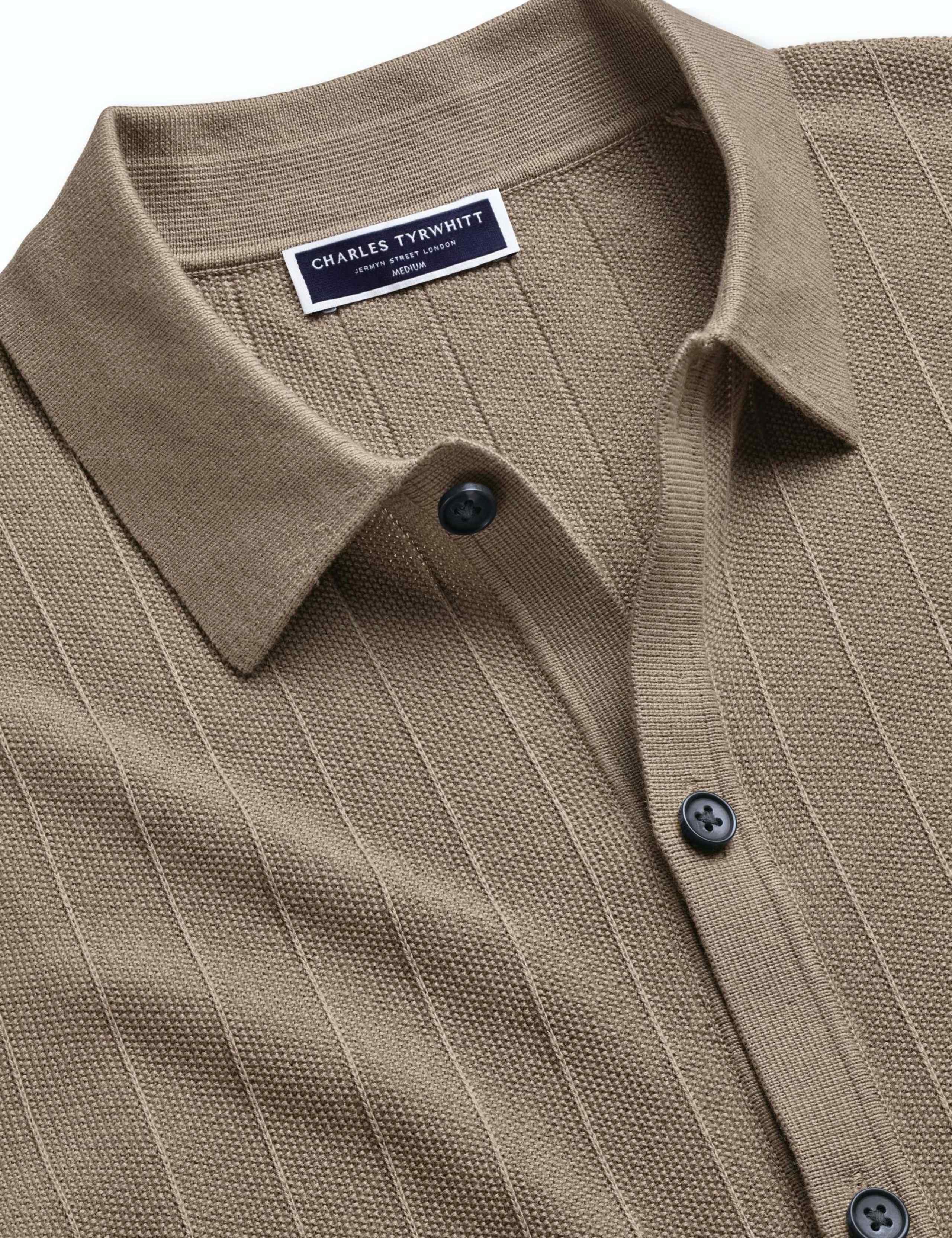 Pure Cotton Textured Knitted Polo Shirt 6 of 7