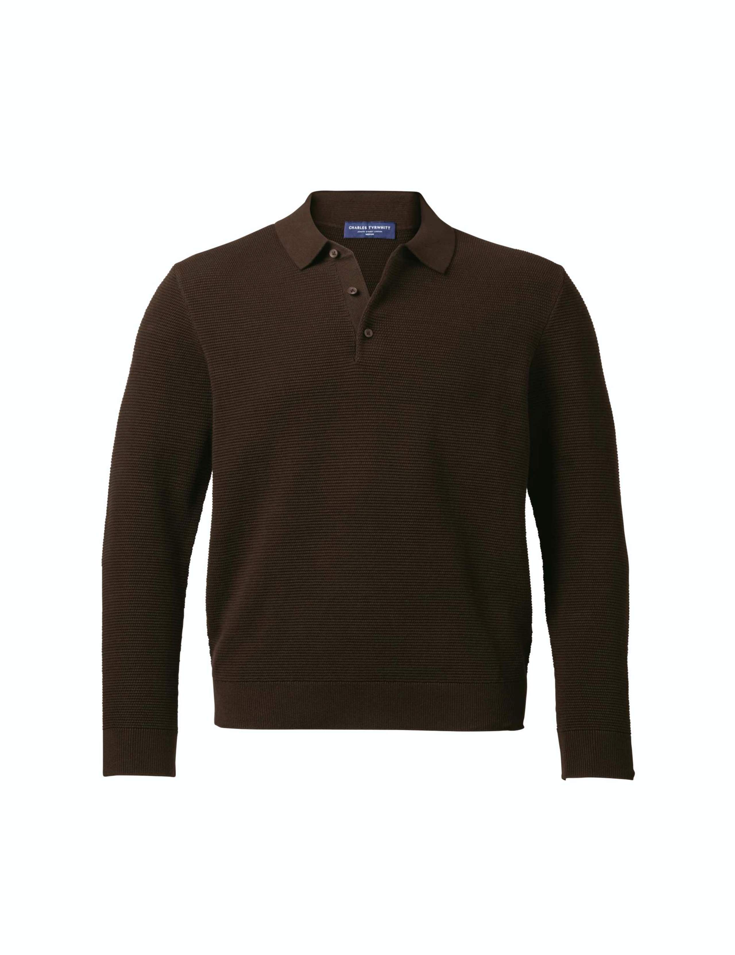 Pure Cotton Textured Knitted Polo Shirt 4 of 6