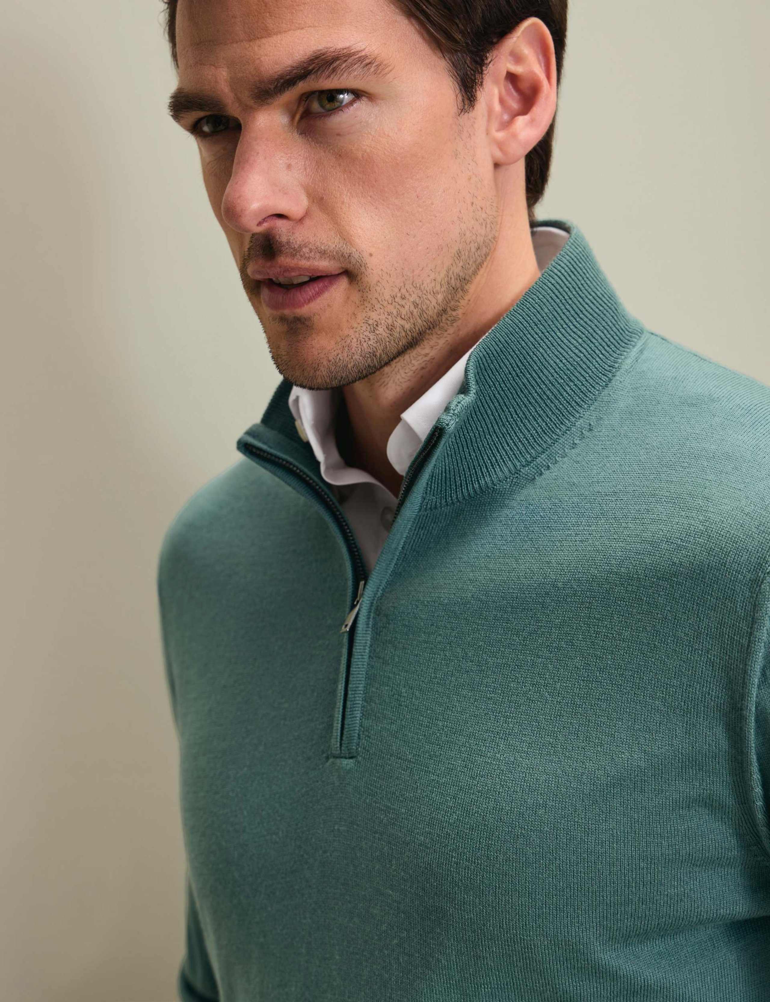 Pure Merino Wool Half Zip Jumper 3 of 6