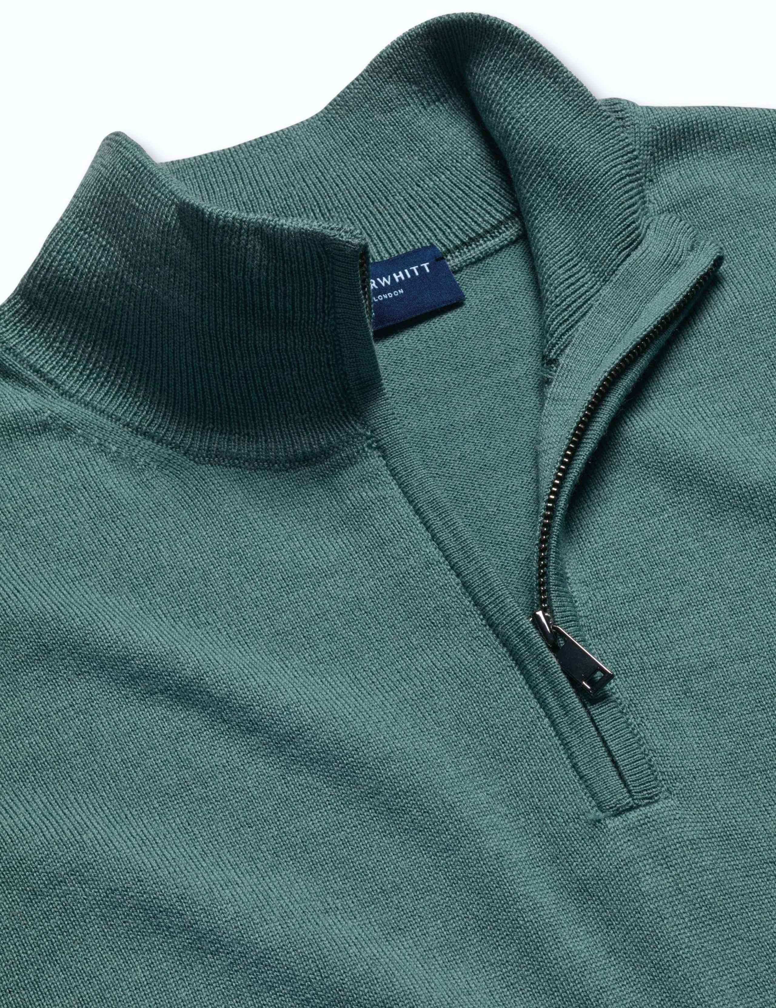 Pure Merino Wool Half Zip Jumper 5 of 6