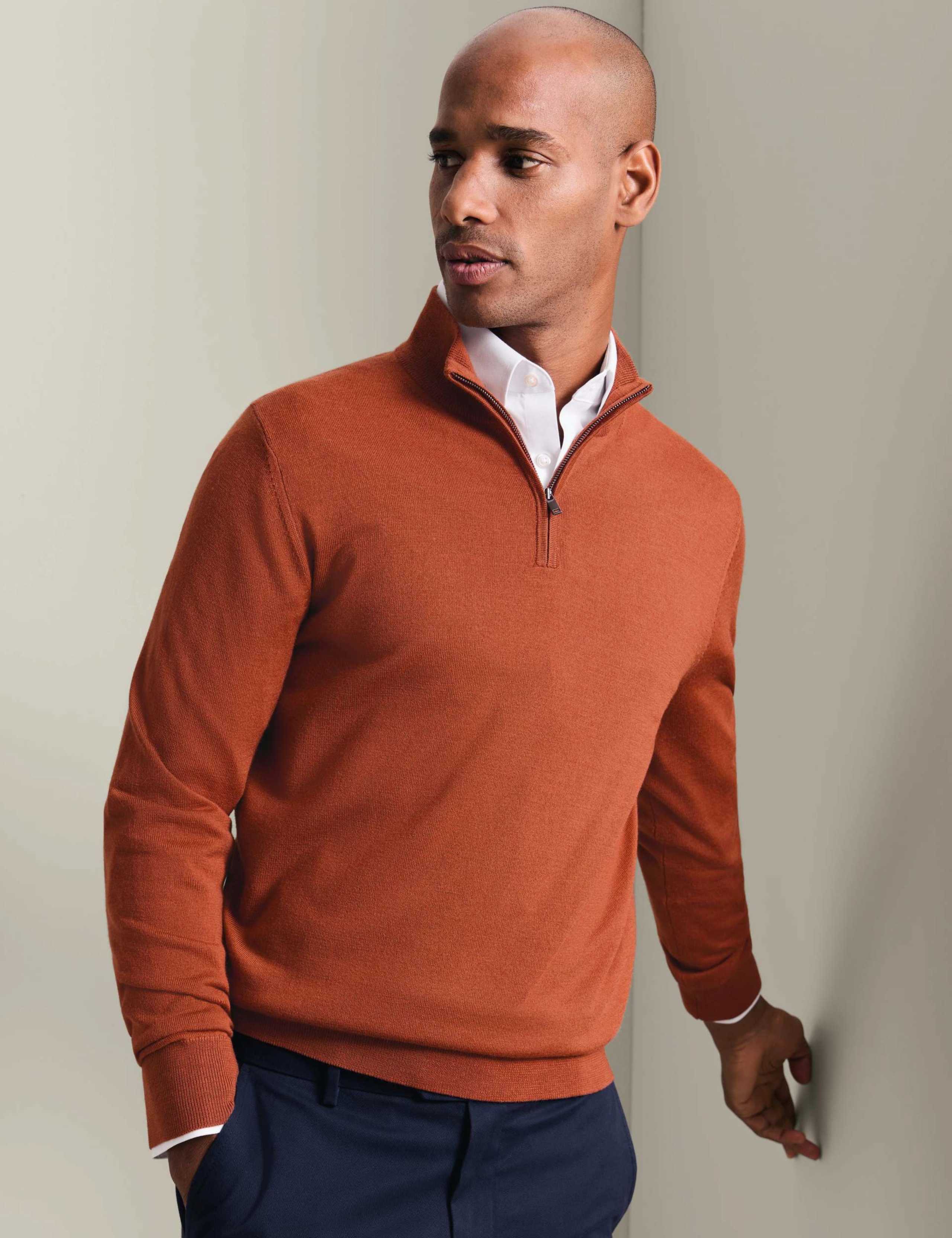 Pure Merino Wool Half Zip Jumper 2 of 6