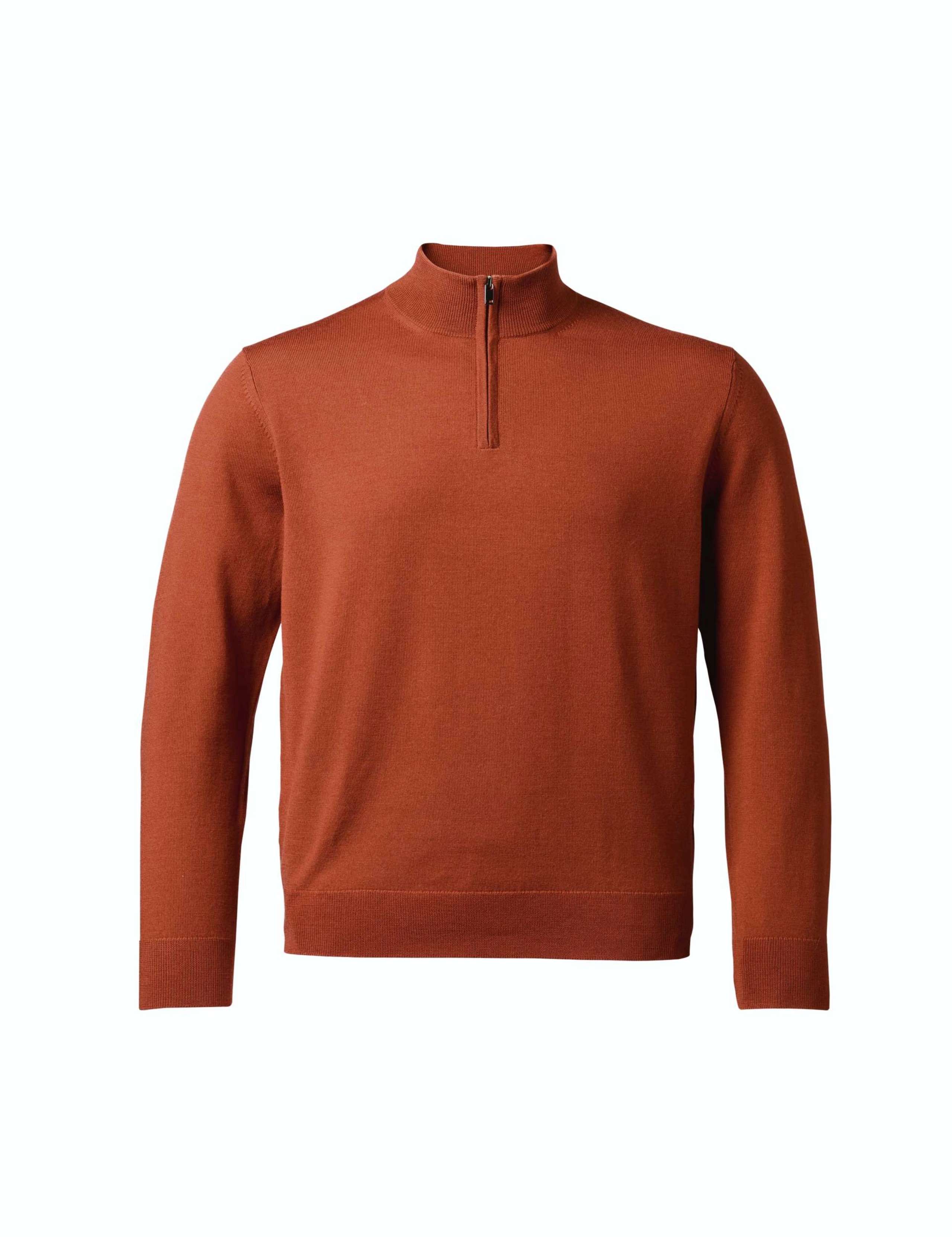 Pure Merino Wool Half Zip Jumper 5 of 6