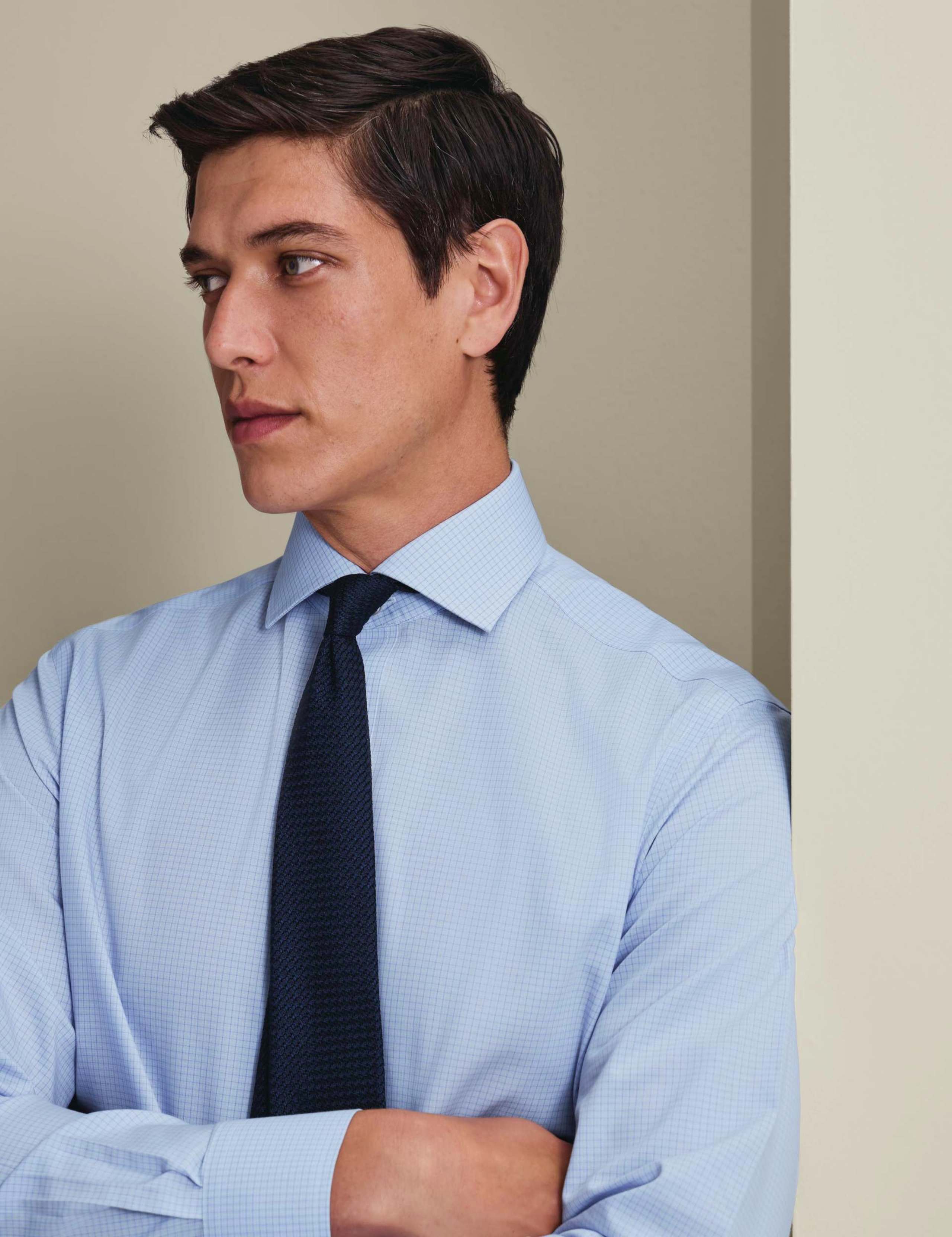 Slim Fit Non Iron Pure Cotton Check Shirt 2 of 7