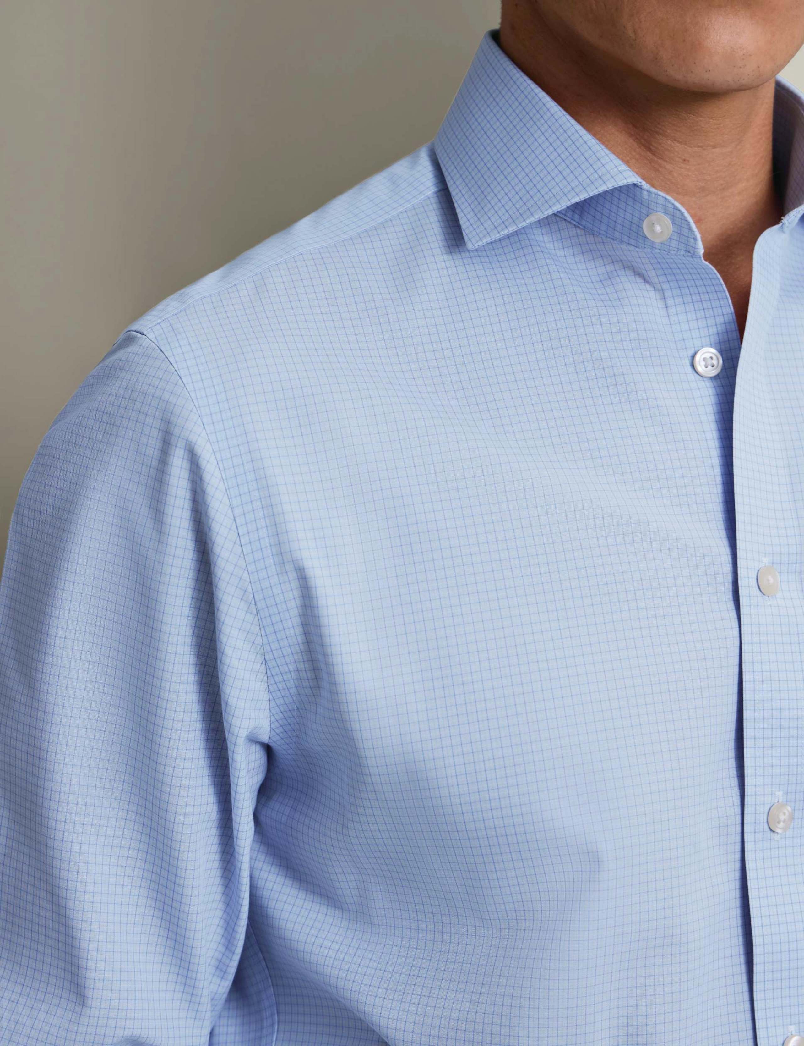 Slim Fit Non Iron Pure Cotton Check Shirt 3 of 7