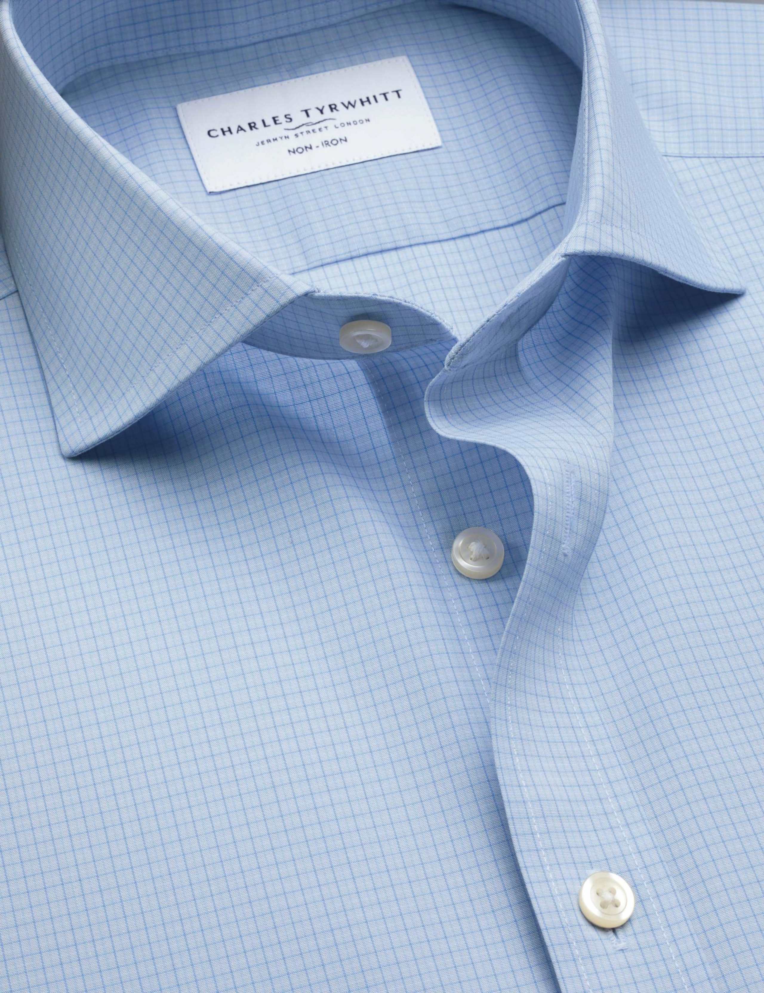 Slim Fit Non Iron Pure Cotton Check Shirt 6 of 7