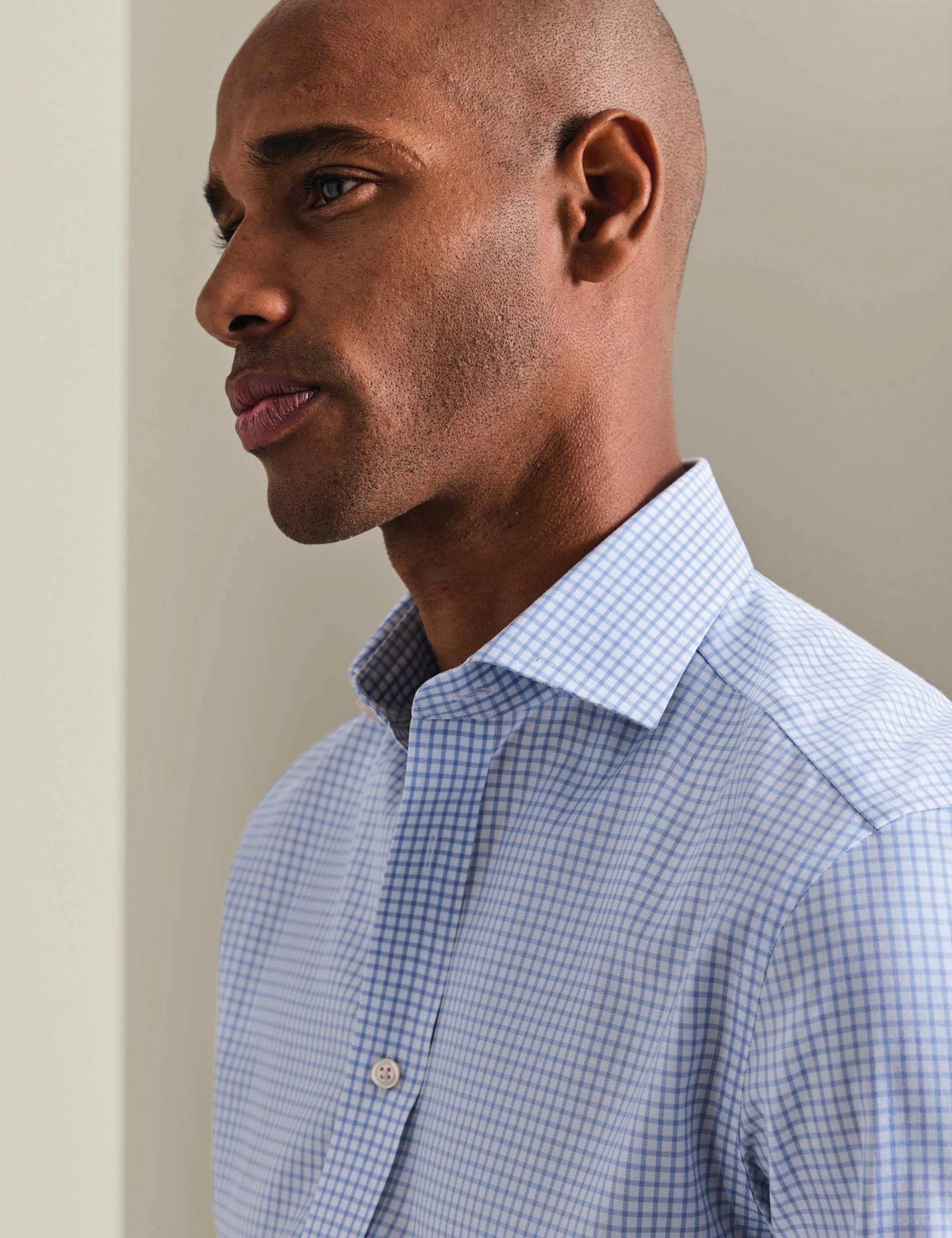 Slim Fit Non Iron Pure Cotton Check Shirt 2 of 7