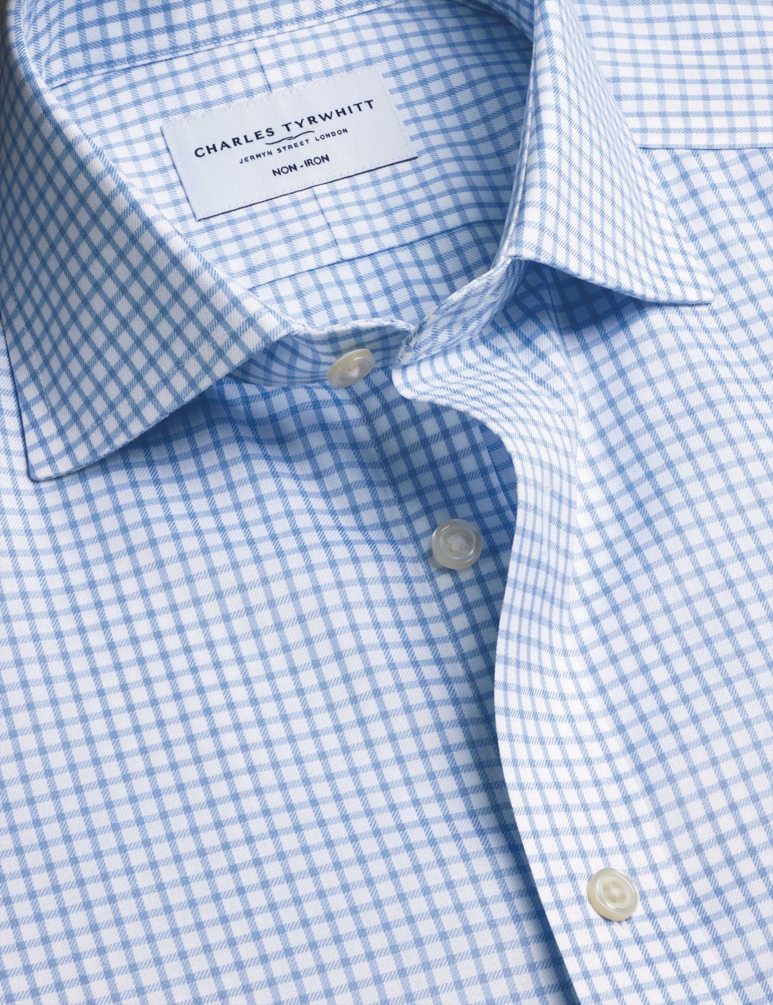 Slim Fit Non Iron Pure Cotton Check Shirt 6 of 7