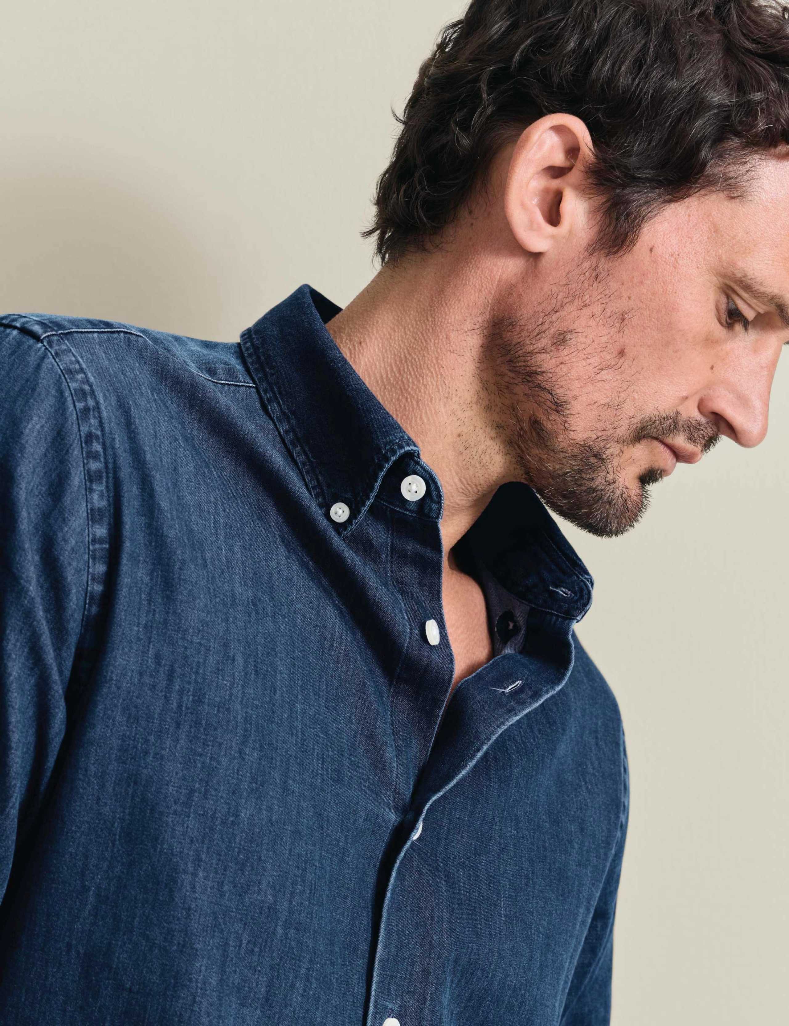 Slim Fit Pure Cotton Denim Shirt 3 of 6