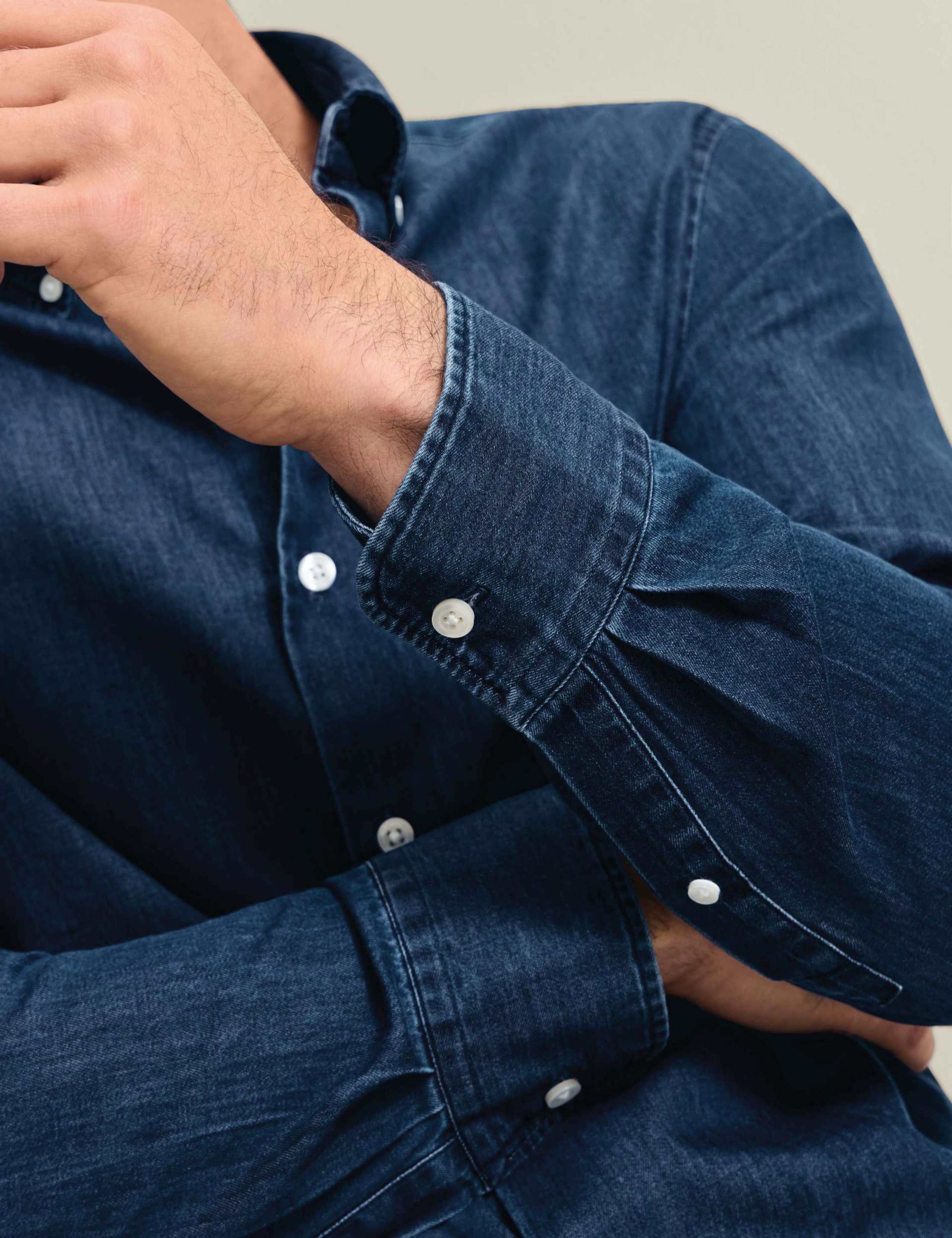 Slim Fit Pure Cotton Denim Shirt 4 of 6