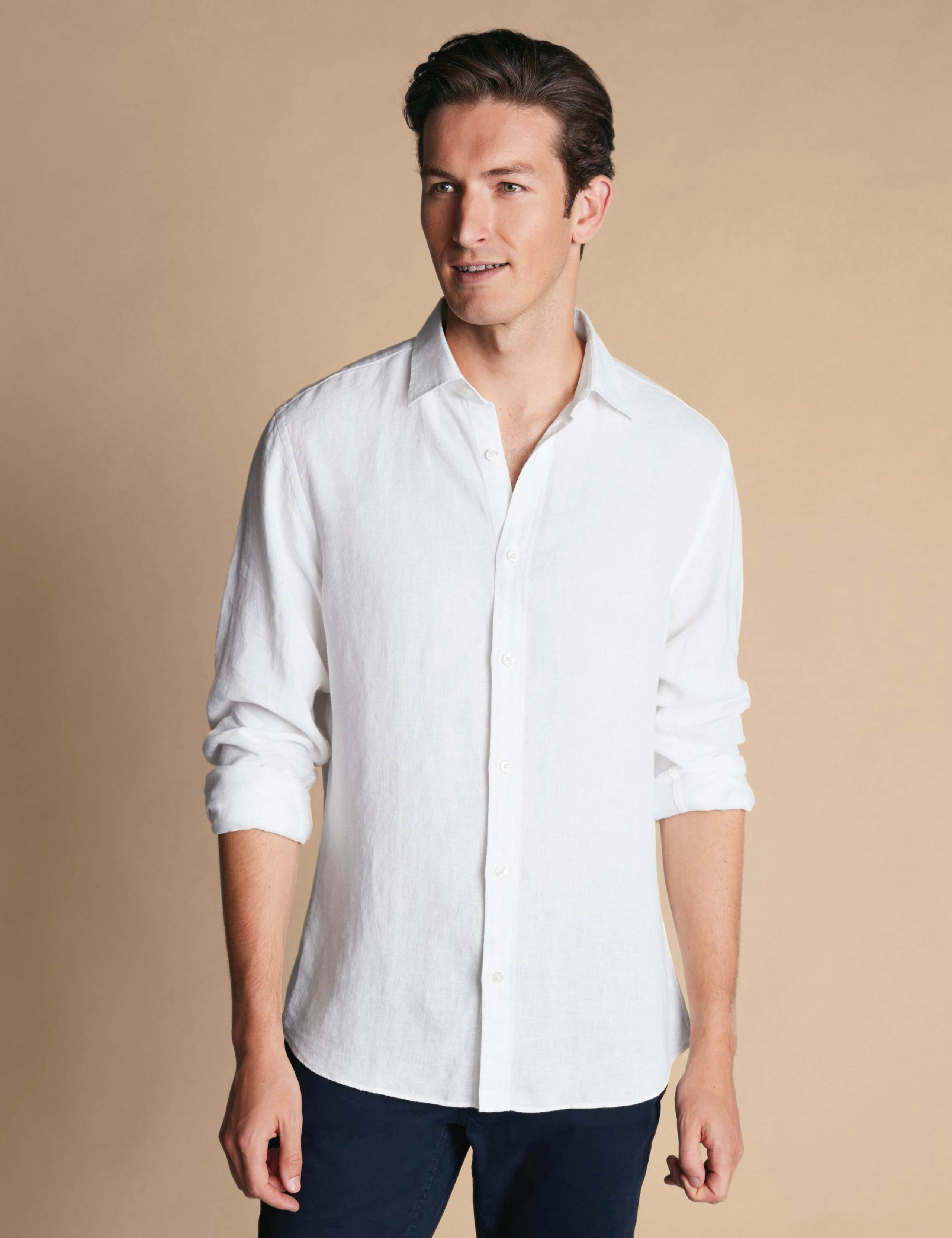 Slim Fit Pure Linen Shirt 2 of 7