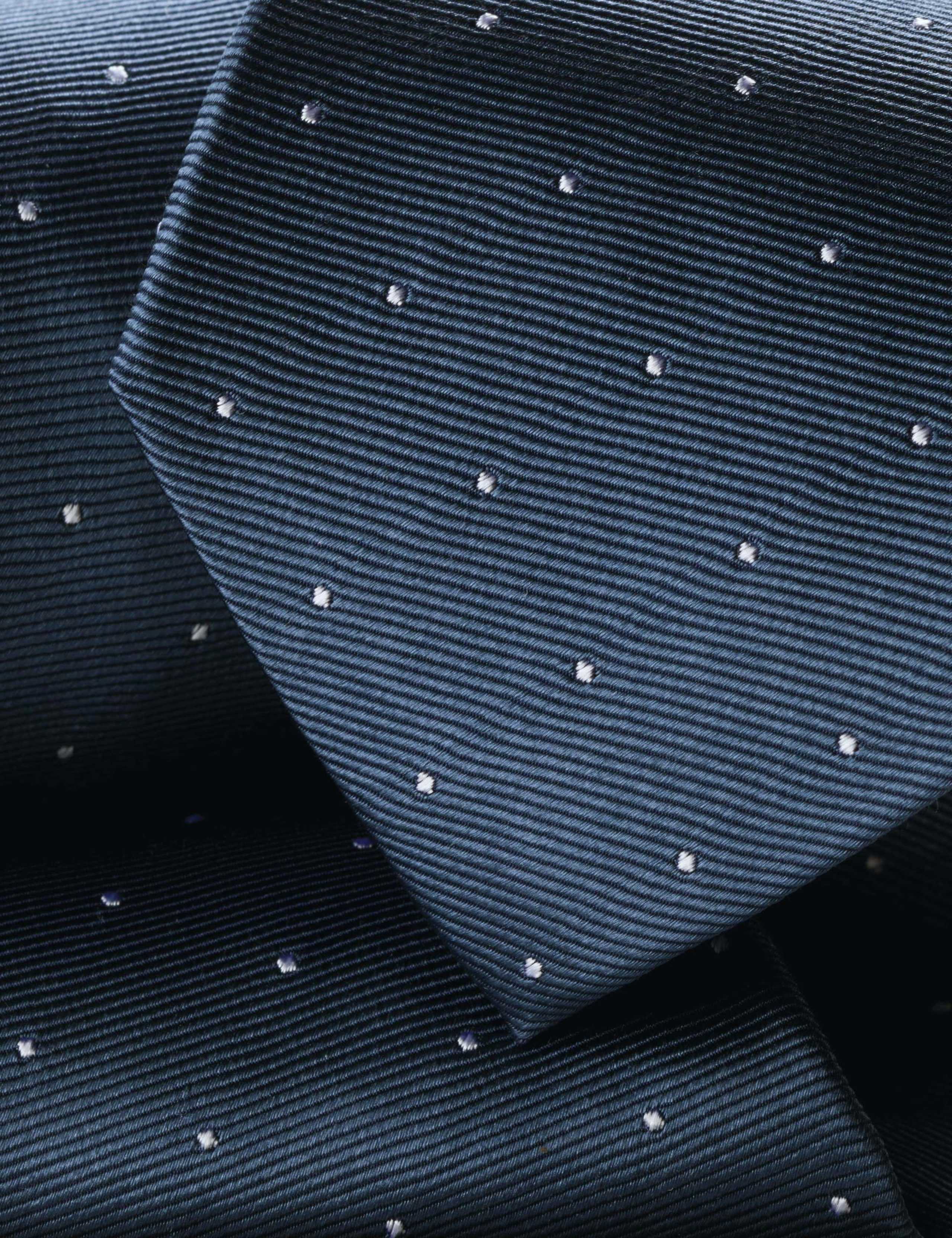 Polka Dot Pure Silk Tie 2 of 2