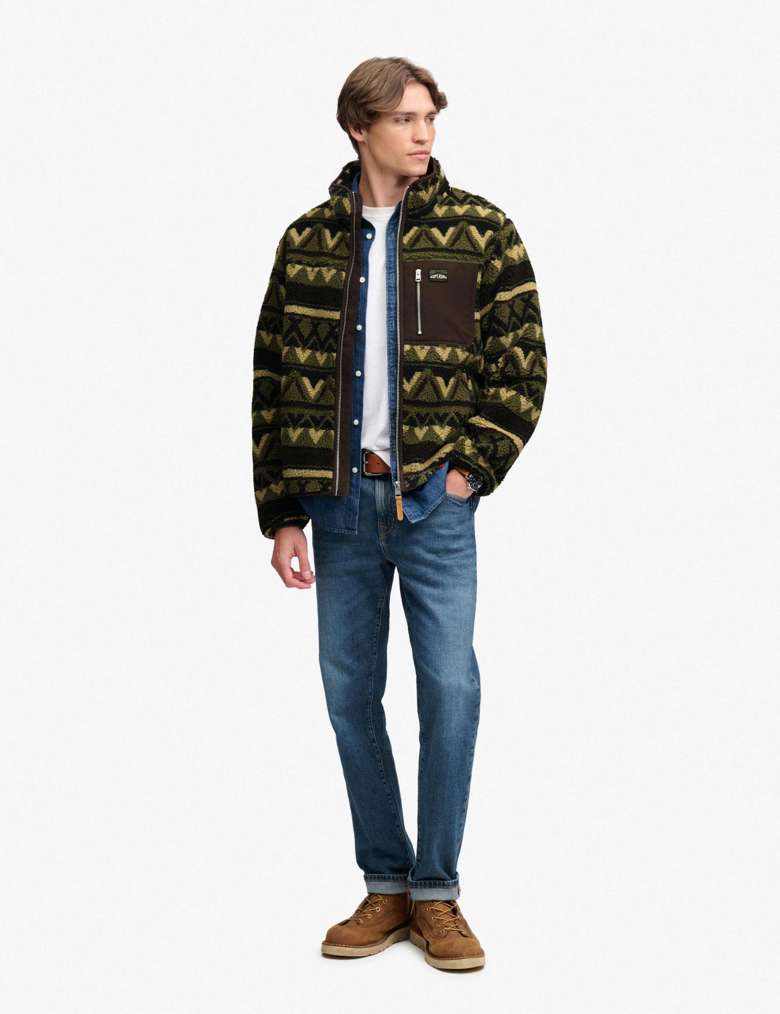 Abstract Zip Up Fleece 3 of 8