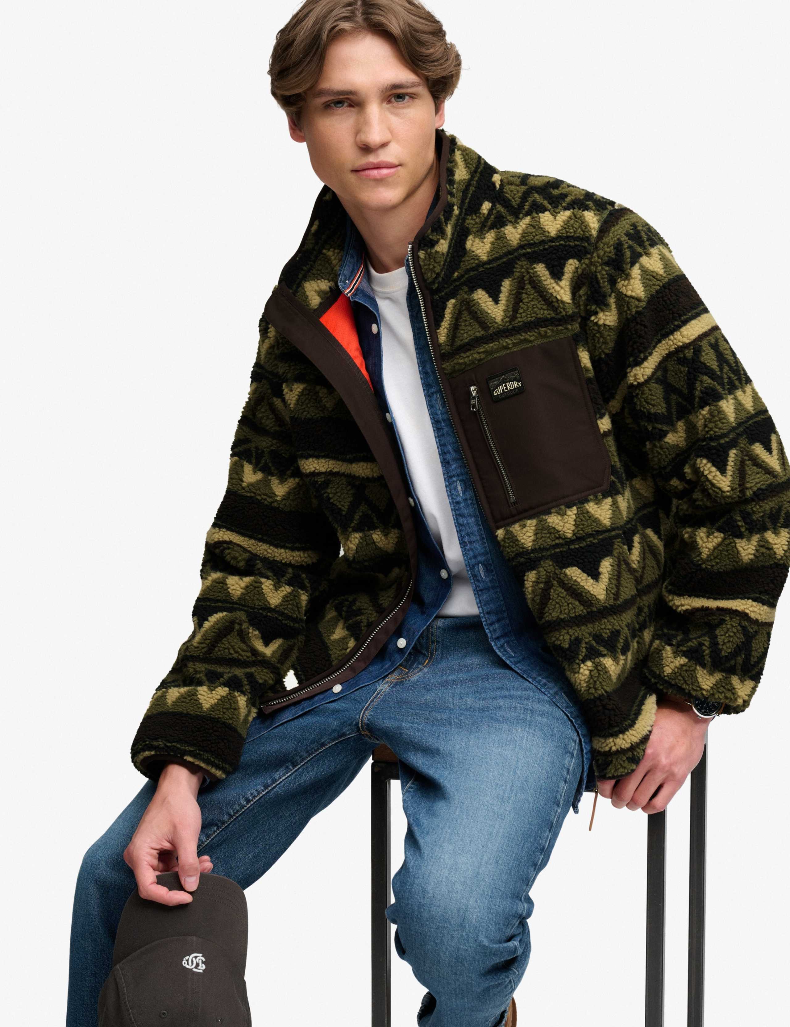Abstract Zip Up Fleece 6 of 8