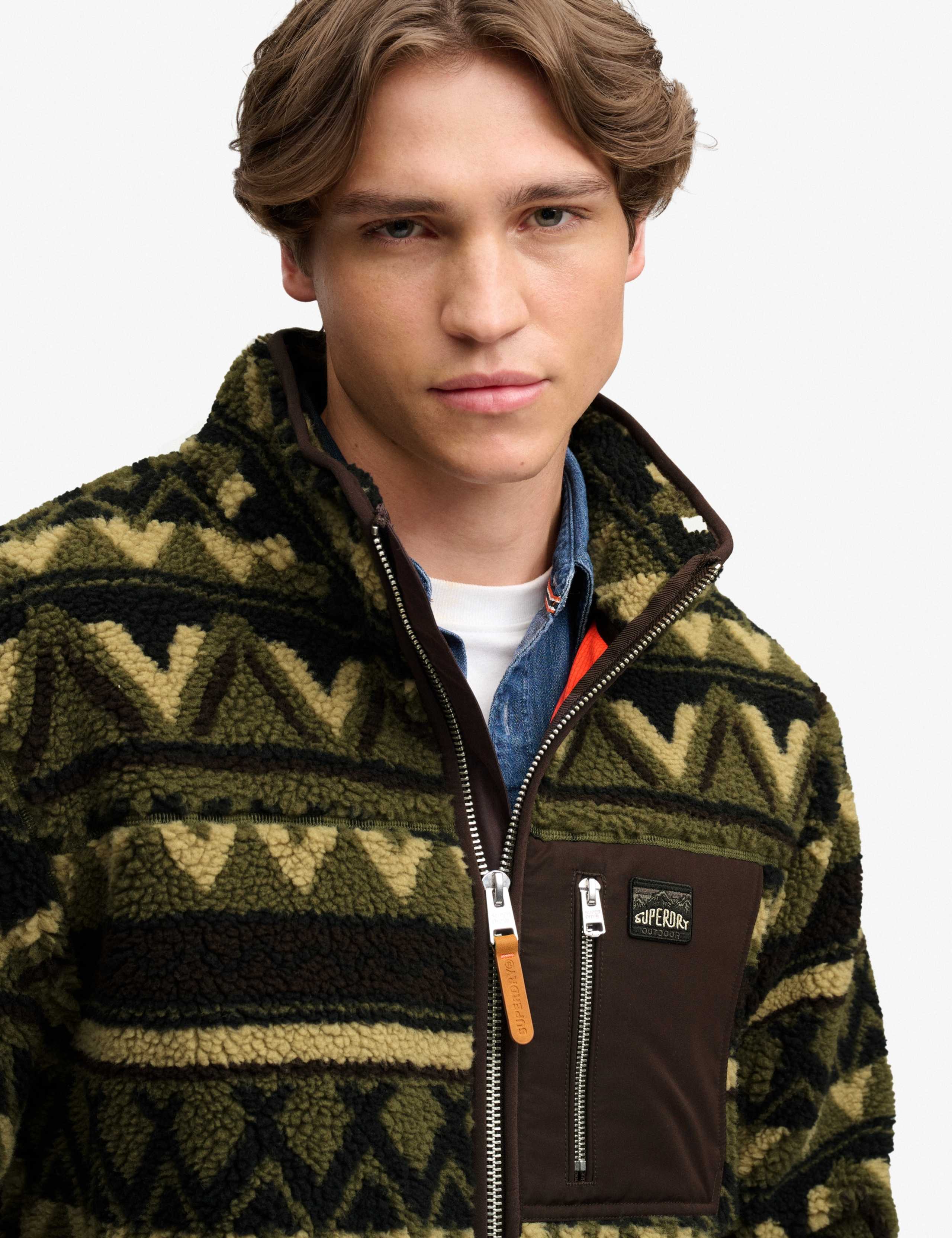 Abstract Zip Up Fleece 7 of 8