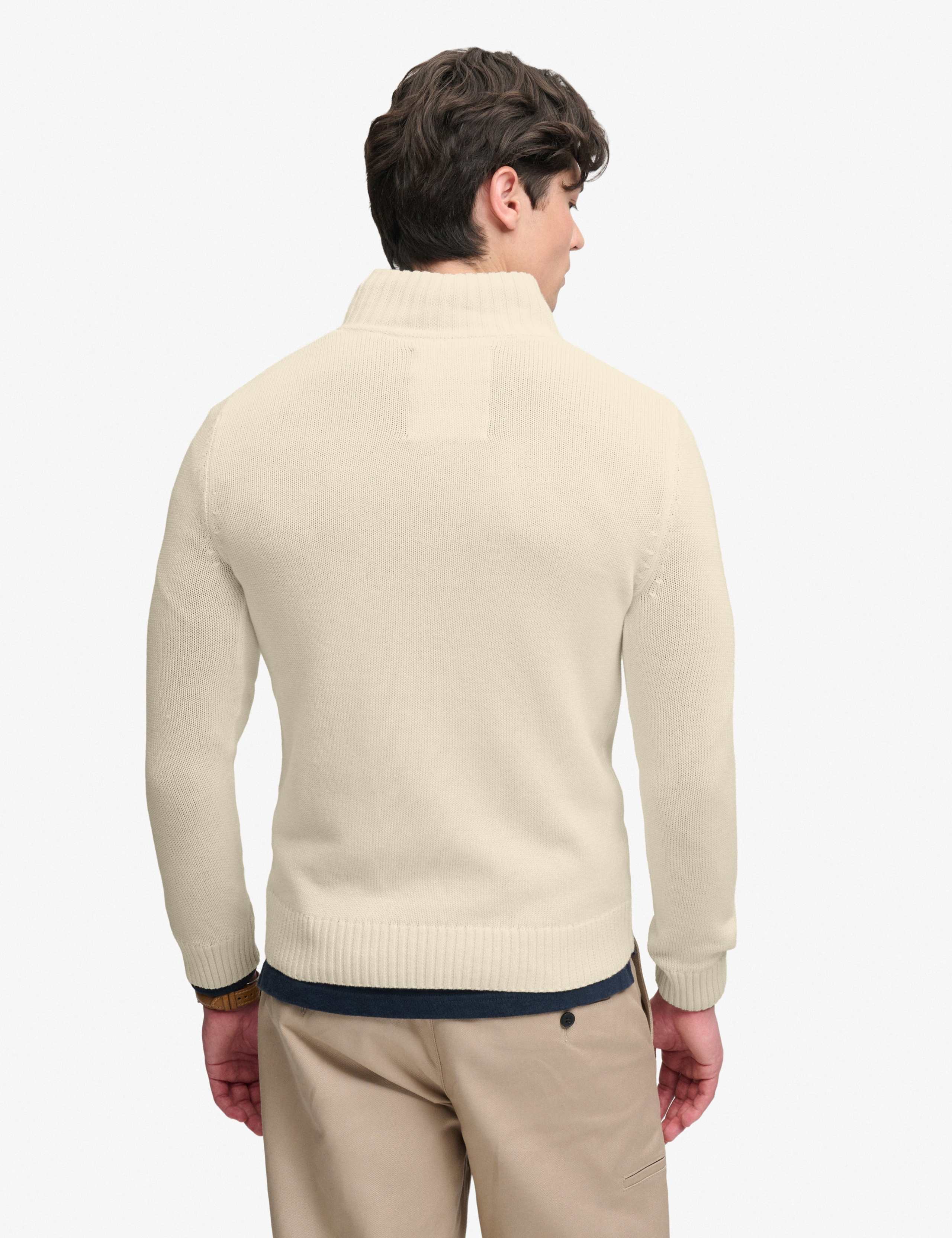Pure Cotton Half Zip Jumper 4 of 7