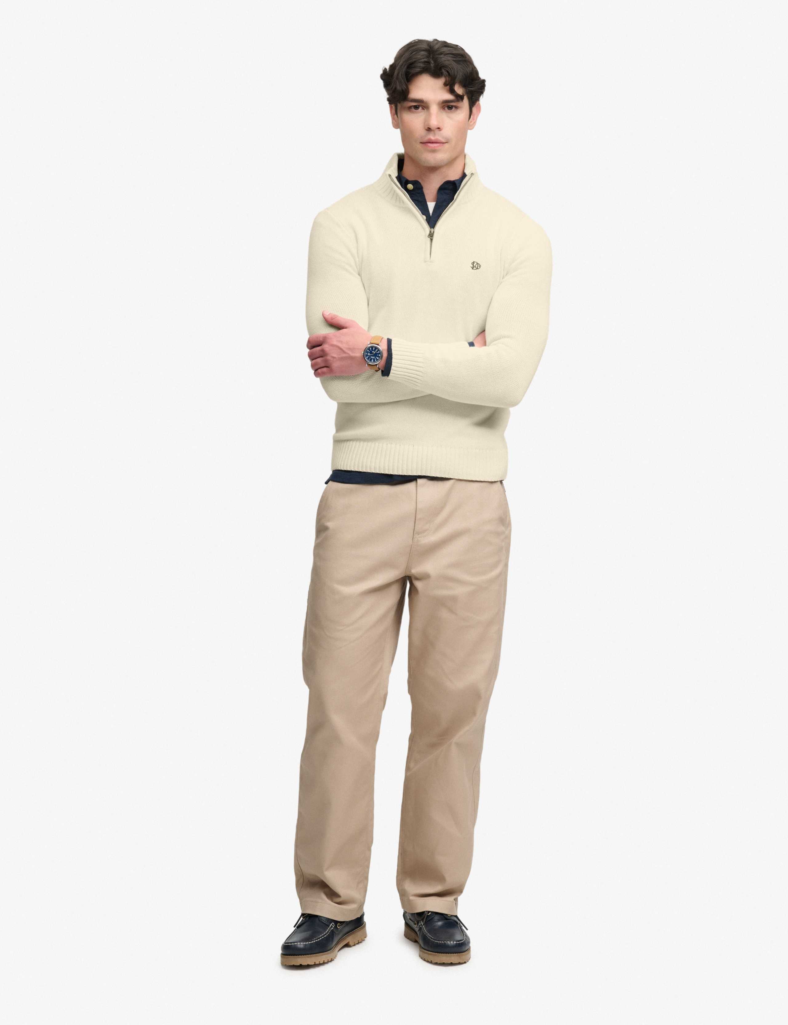Pure Cotton Half Zip Jumper 5 of 7