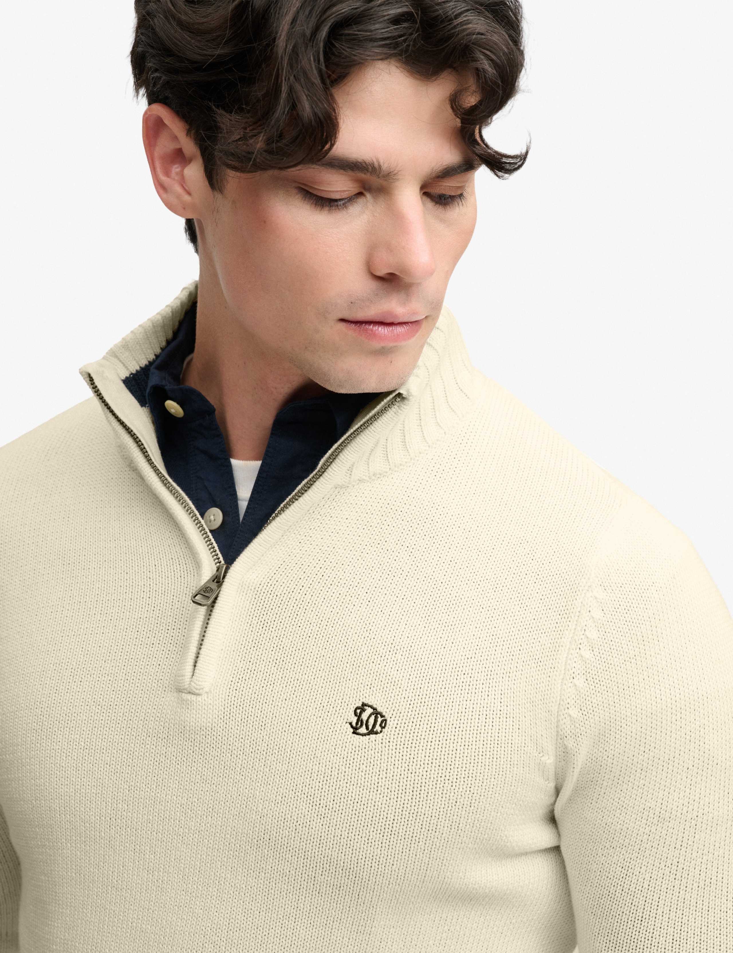 Pure Cotton Half Zip Jumper 6 of 7