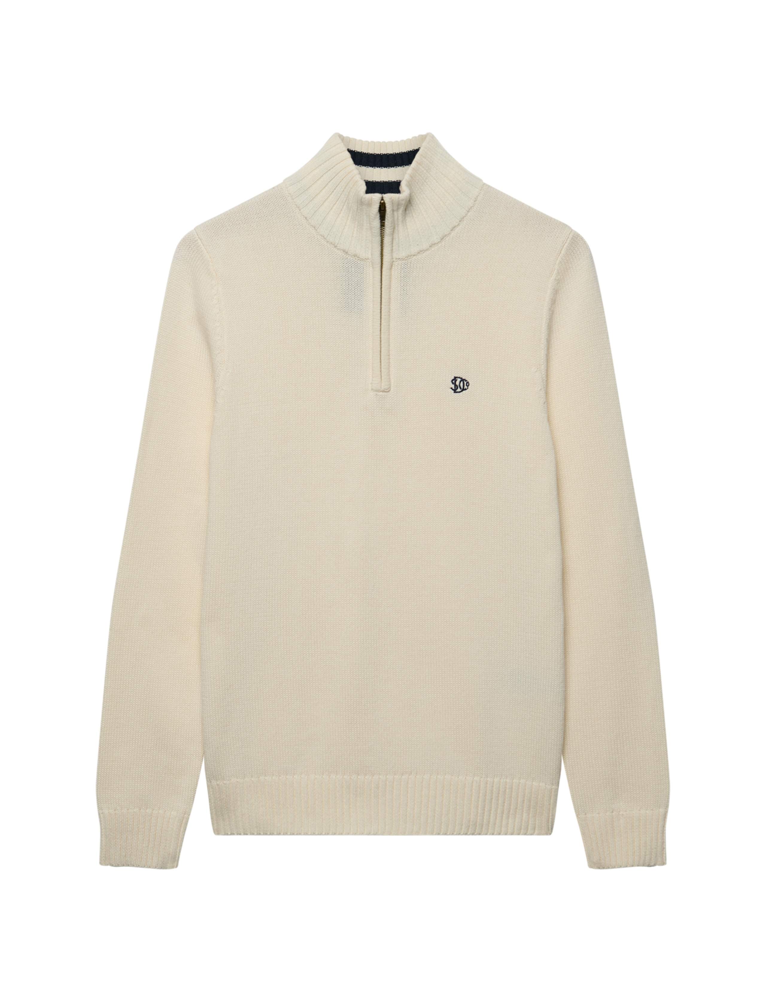 Pure Cotton Half Zip Jumper 2 of 7