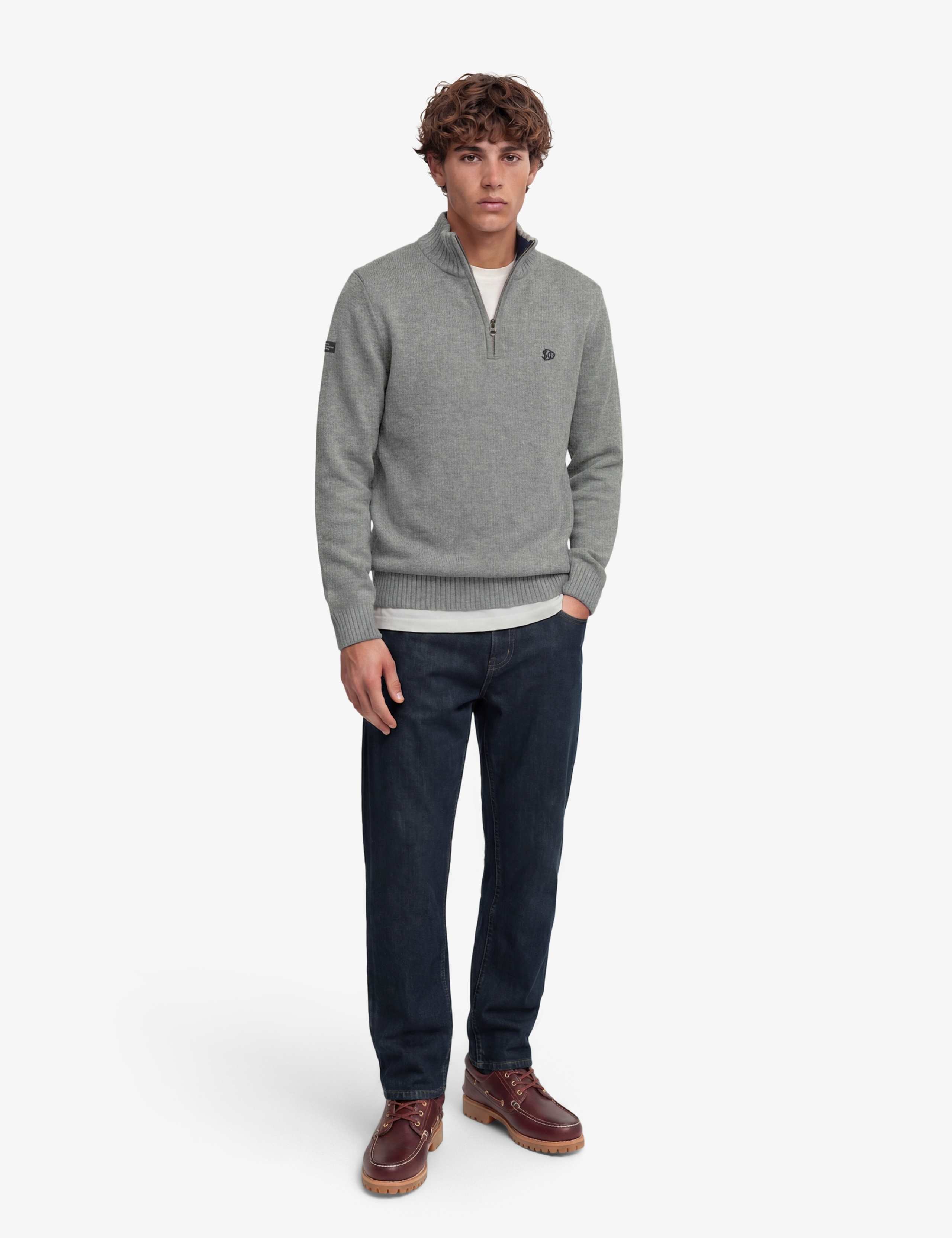 Pure Cotton Half Zip Jumper 2 of 6
