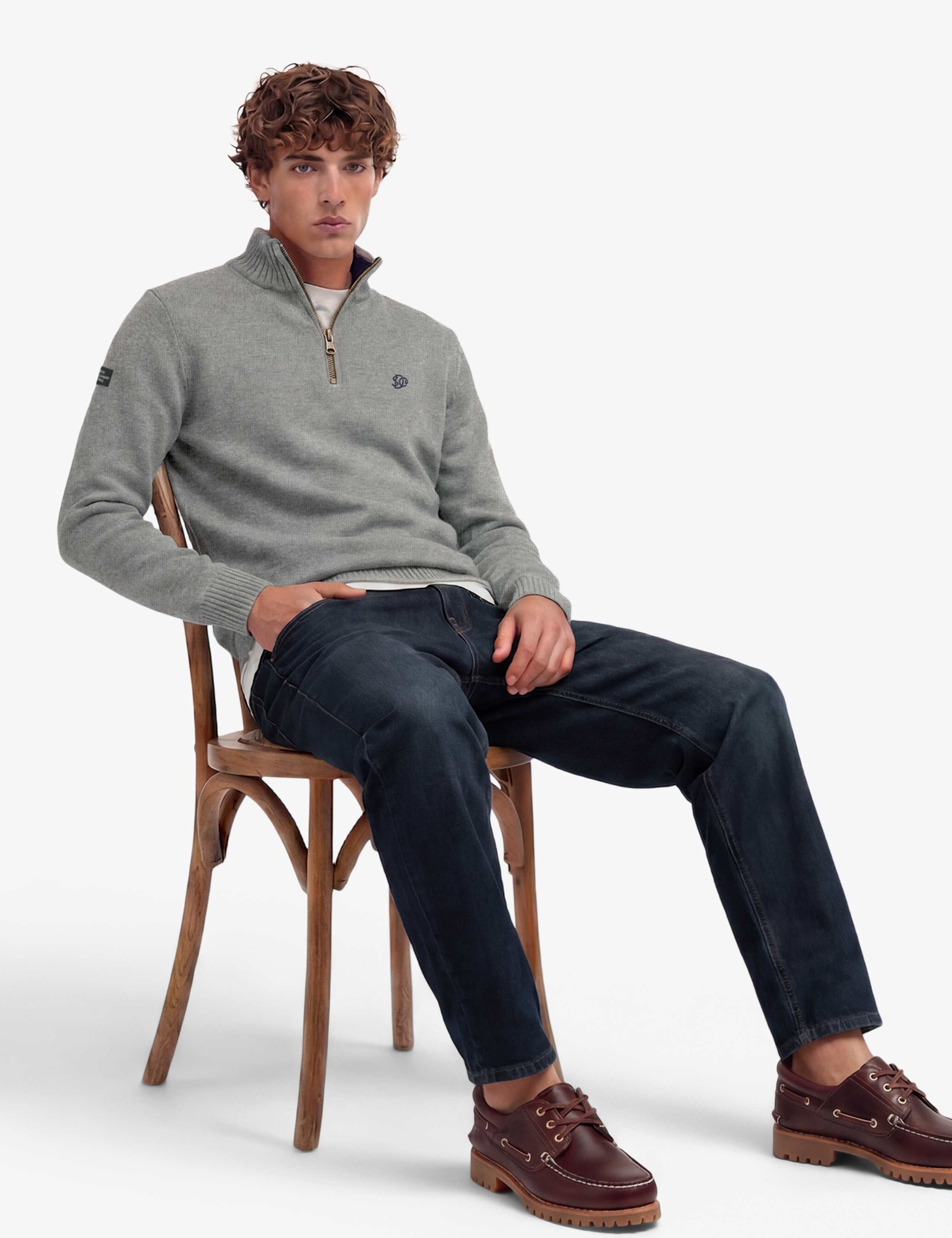 Pure Cotton Half Zip Jumper 4 of 6