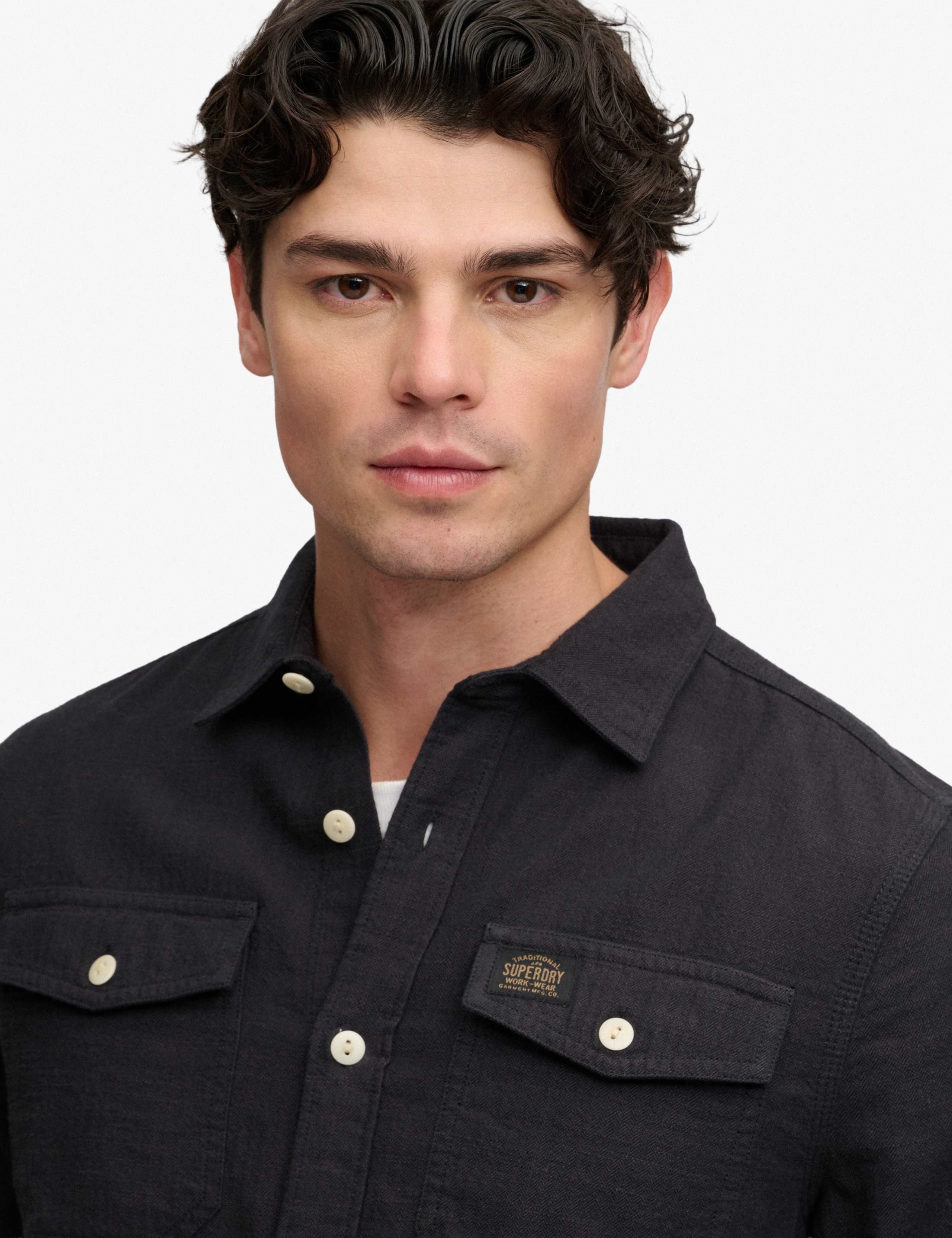 Relaxed Fit Pure Cotton Herringbone Shirt 5 of 5