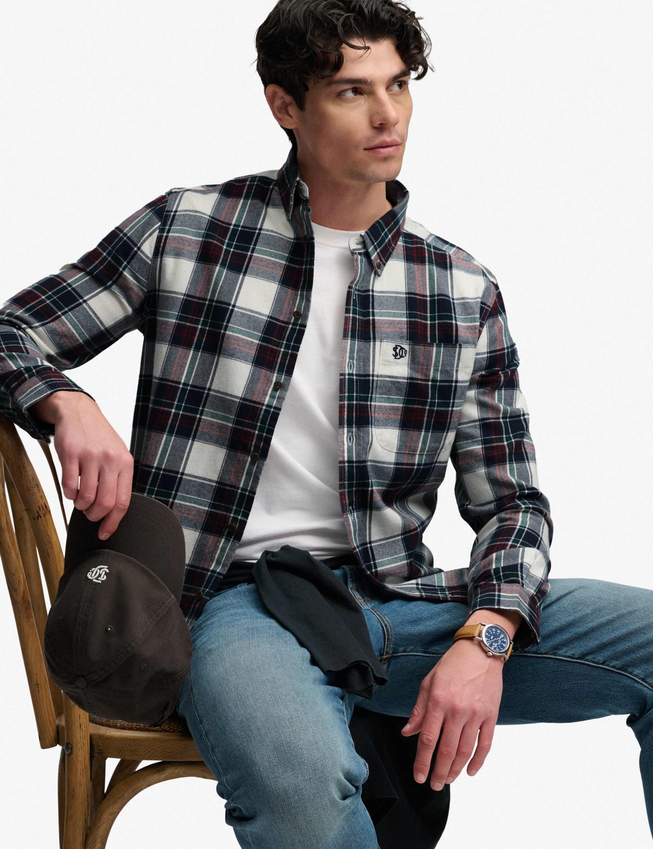 Relaxed Fit Pure Cotton Flannel Checked Shirt 3 of 7