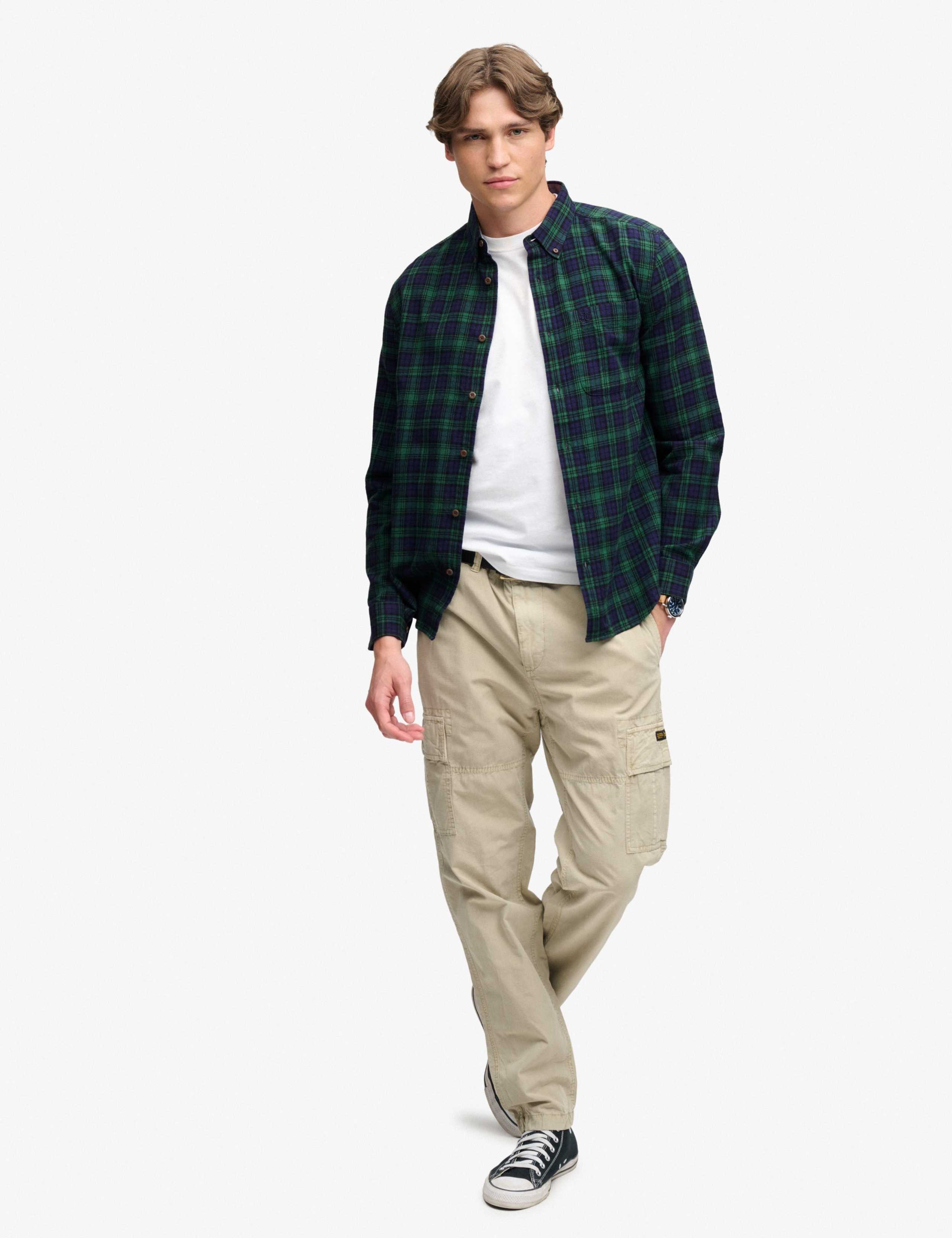 Relaxed Fit Pure Cotton Flannel Checked Shirt 3 of 7