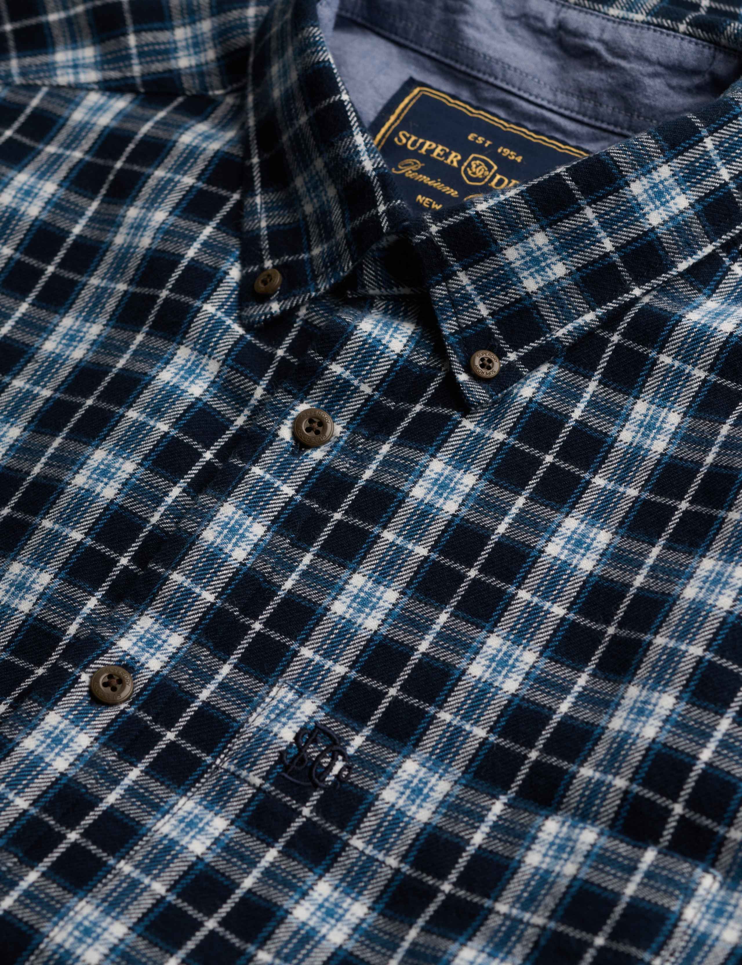 Relaxed Fit Brushed Cotton Checked Shirt 7 of 7