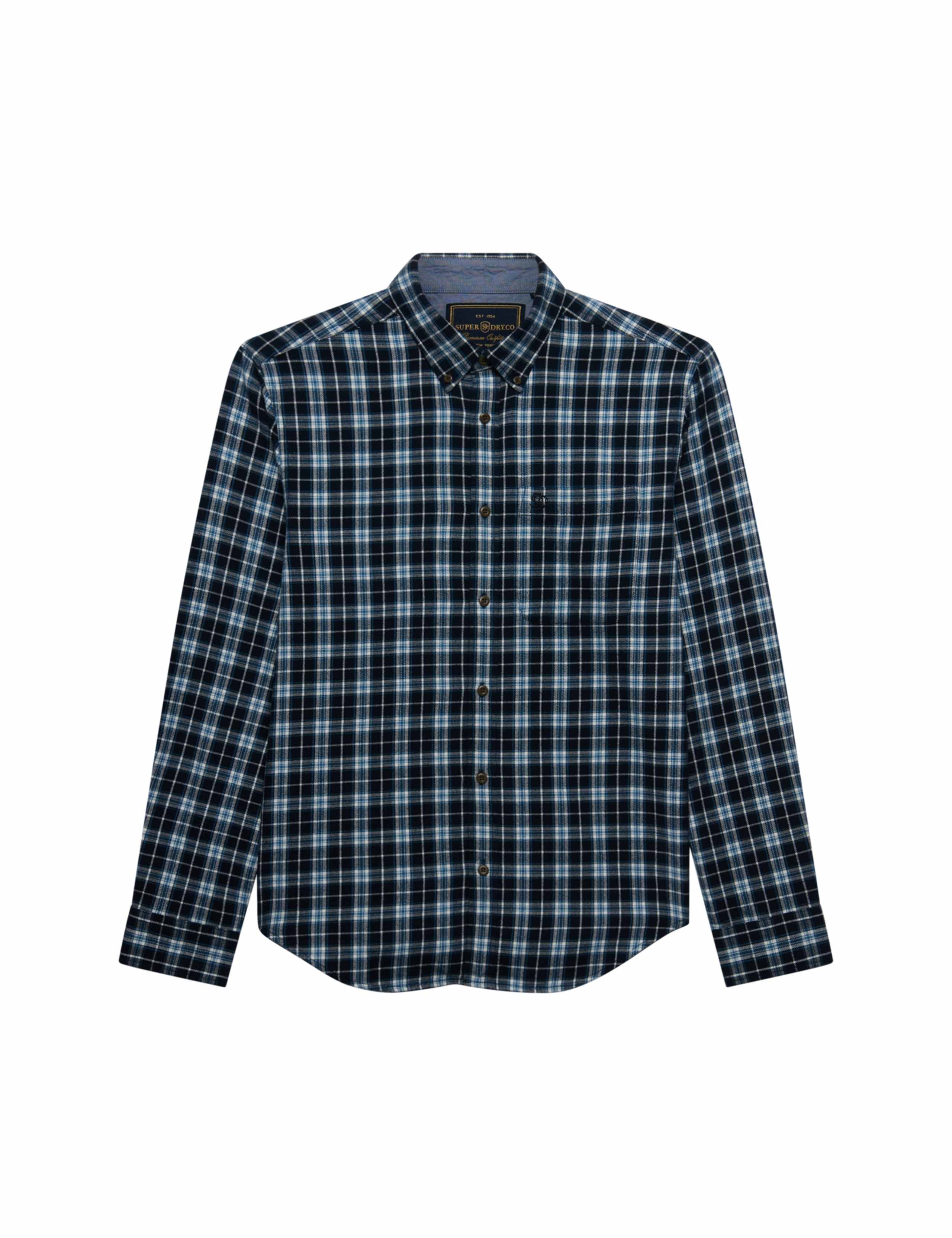 Relaxed Fit Brushed Cotton Checked Shirt 2 of 7