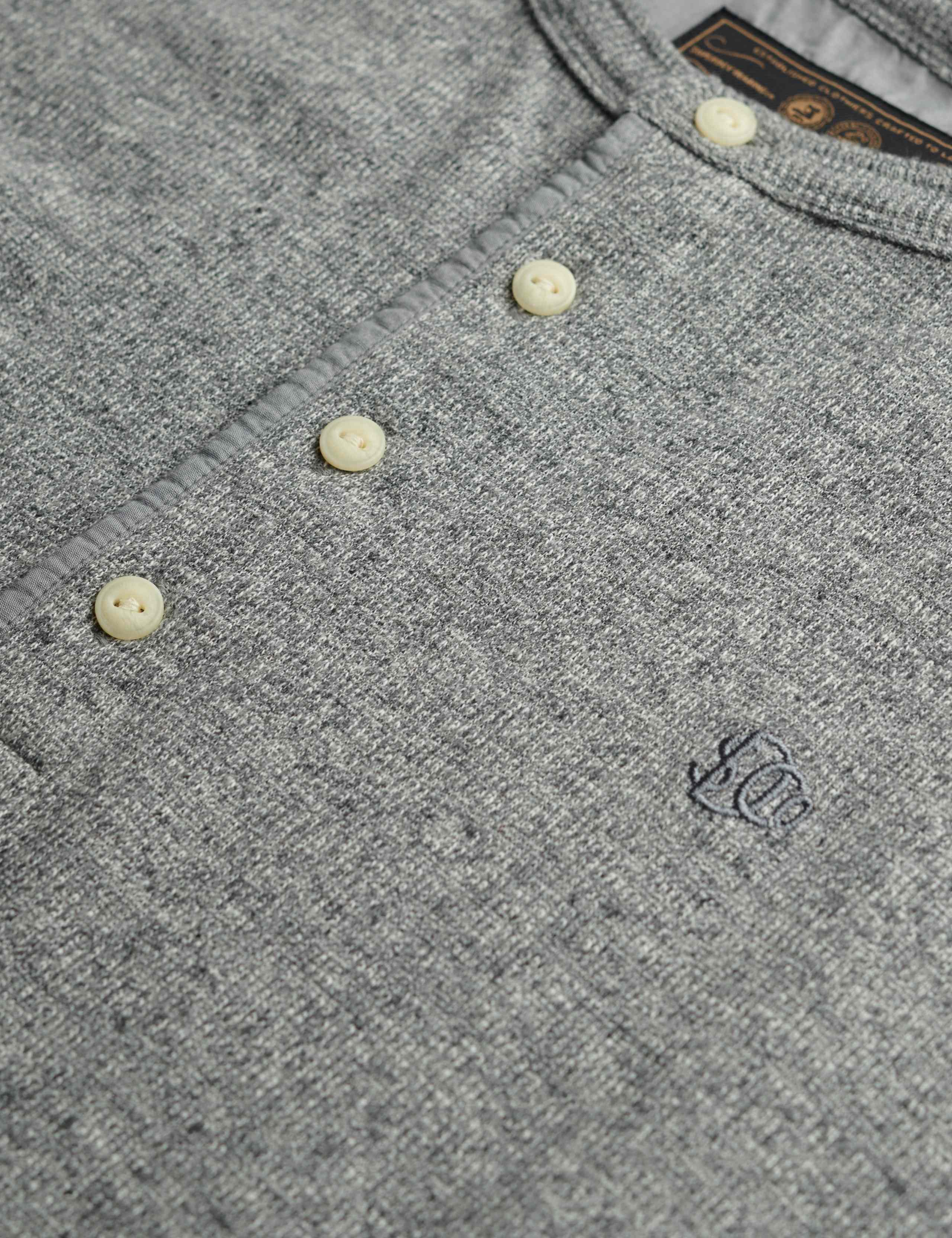 Pure Cotton Waffle Grandad Collar Top 7 of 7