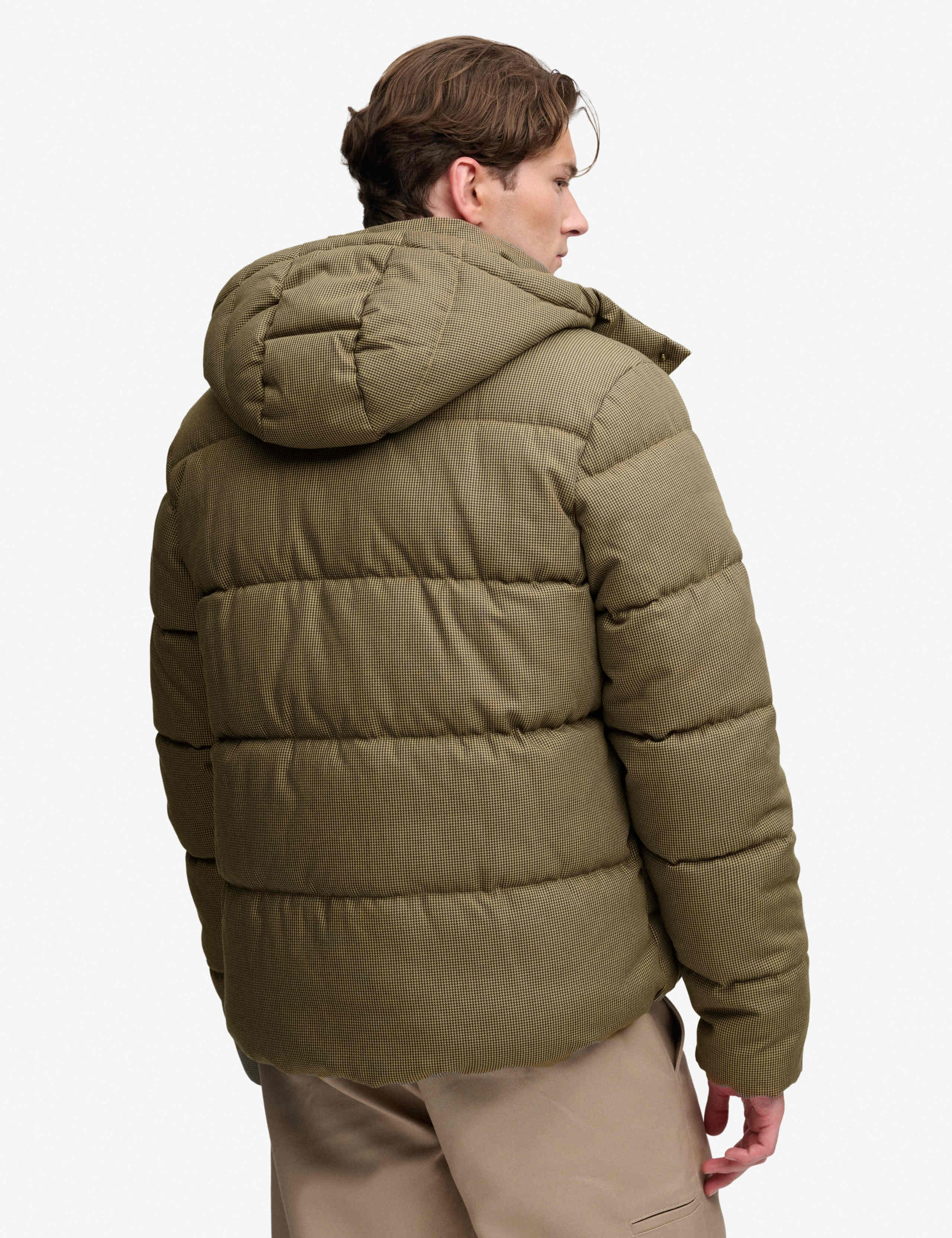 Hooded Checked Puffer Jacket 4 of 8