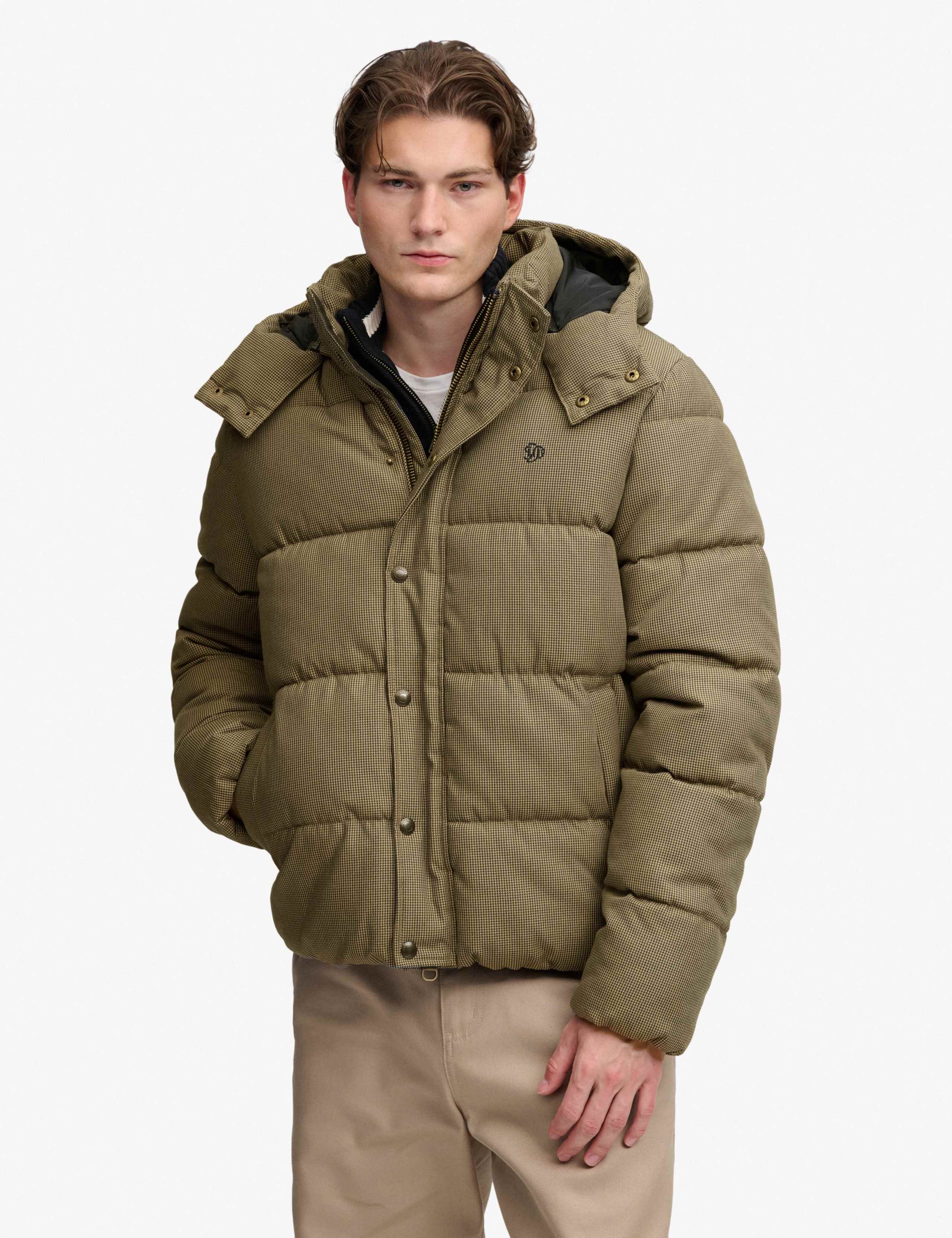 Hooded Checked Puffer Jacket 5 of 8