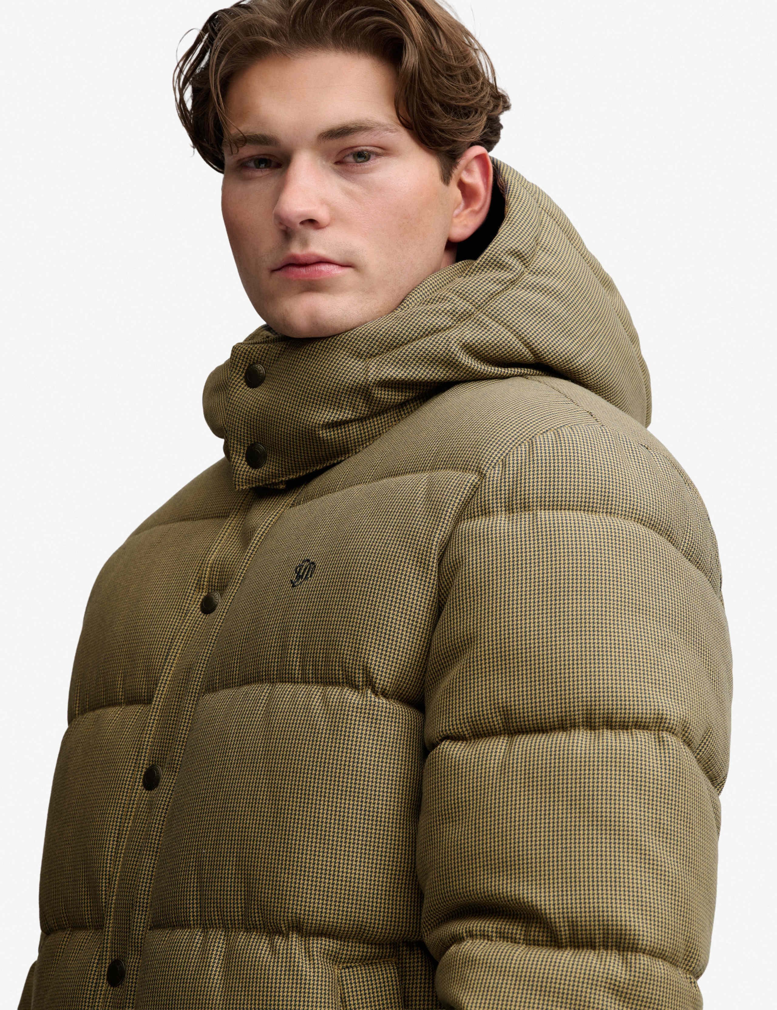 Hooded Checked Puffer Jacket 6 of 8