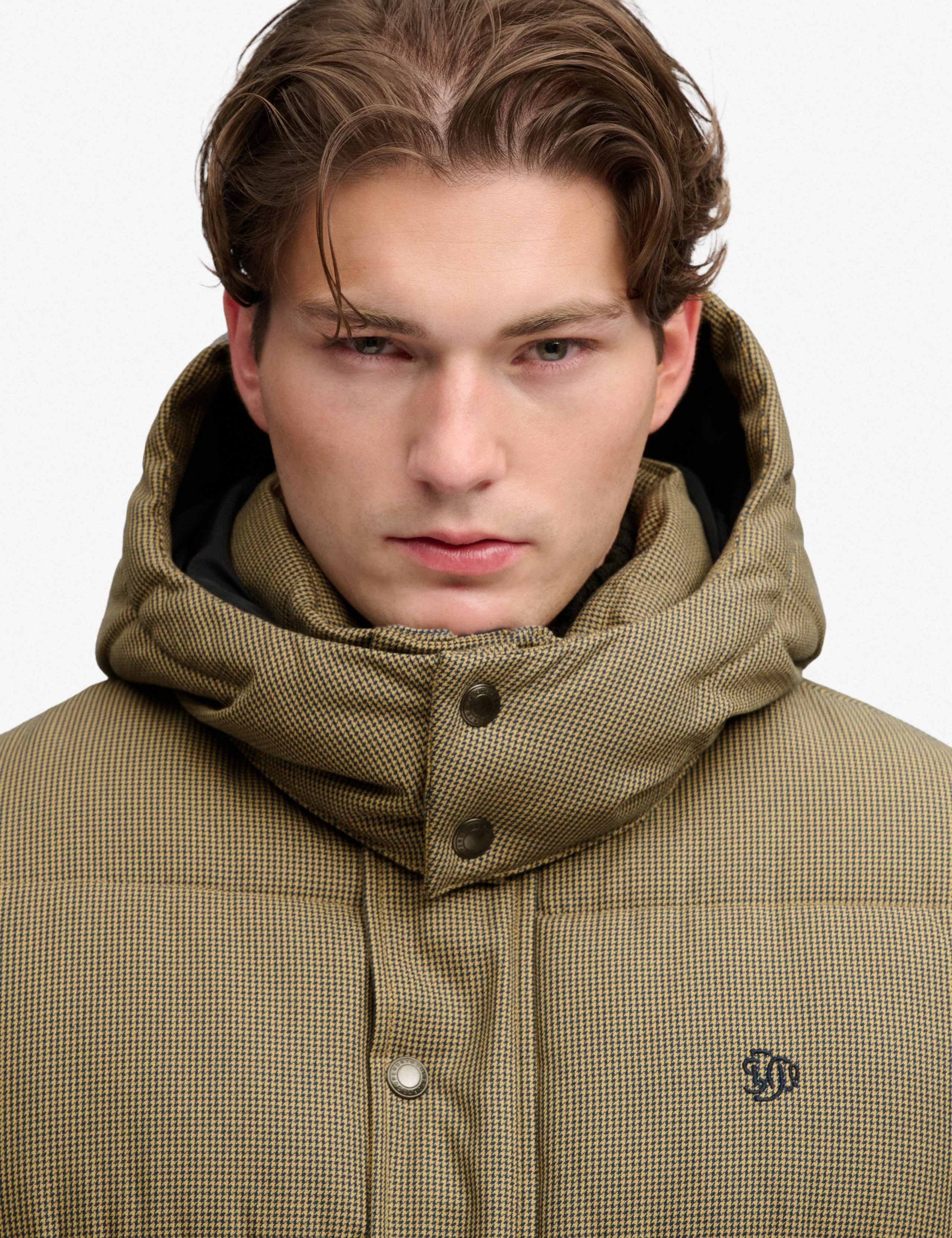Hooded Checked Puffer Jacket 7 of 8