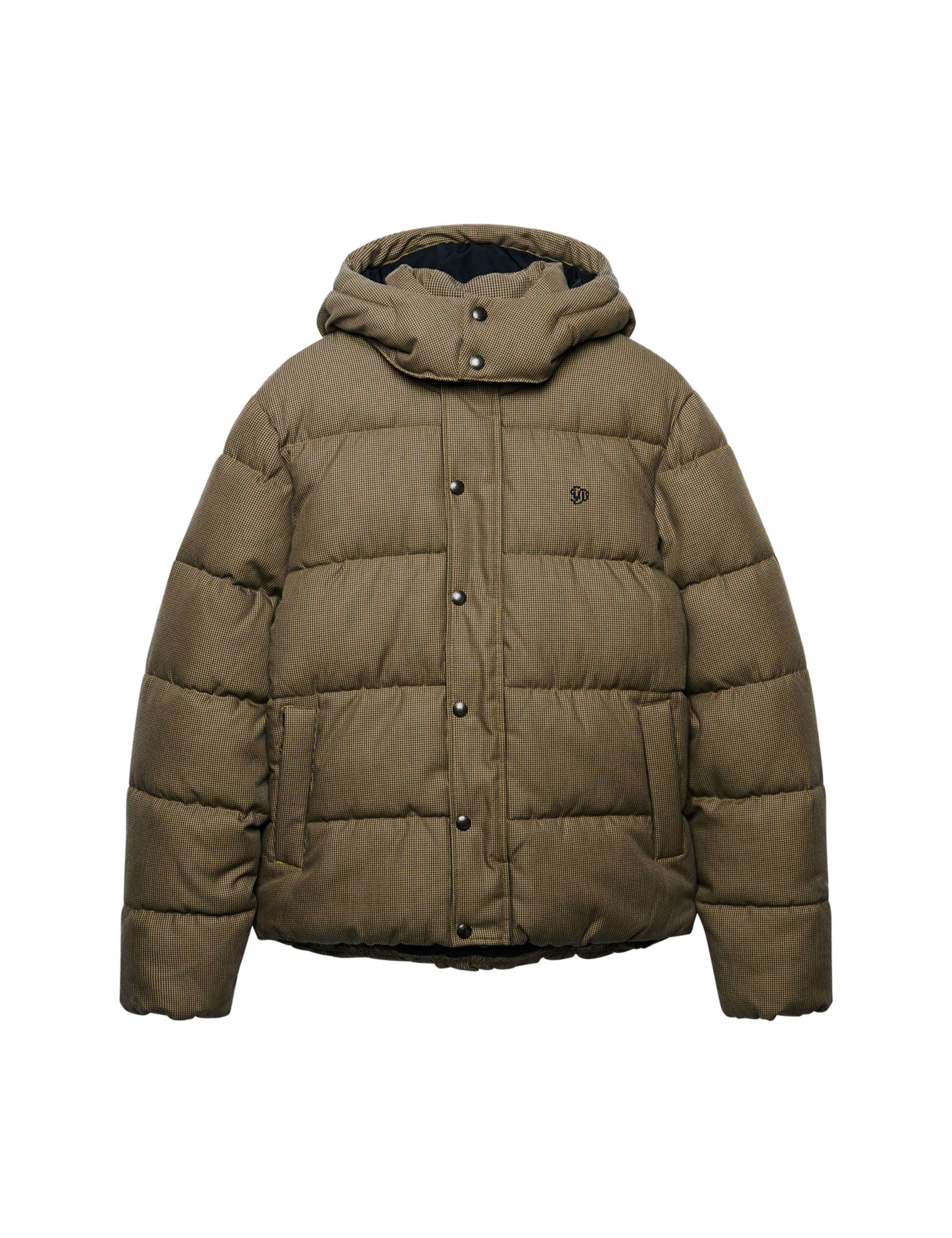 Hooded Checked Puffer Jacket 2 of 8