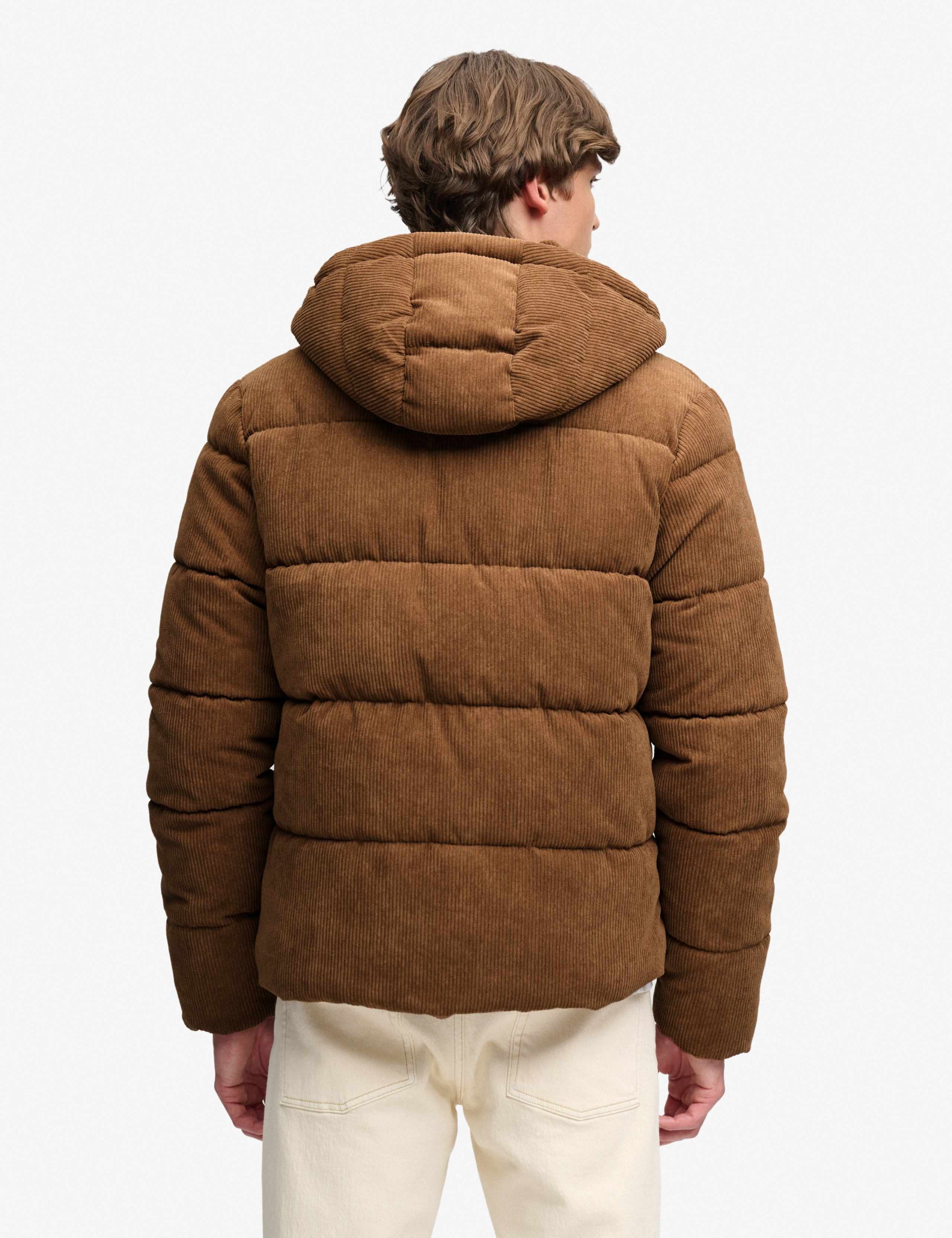 Corduroy Hooded Puffer Jacker 4 of 8
