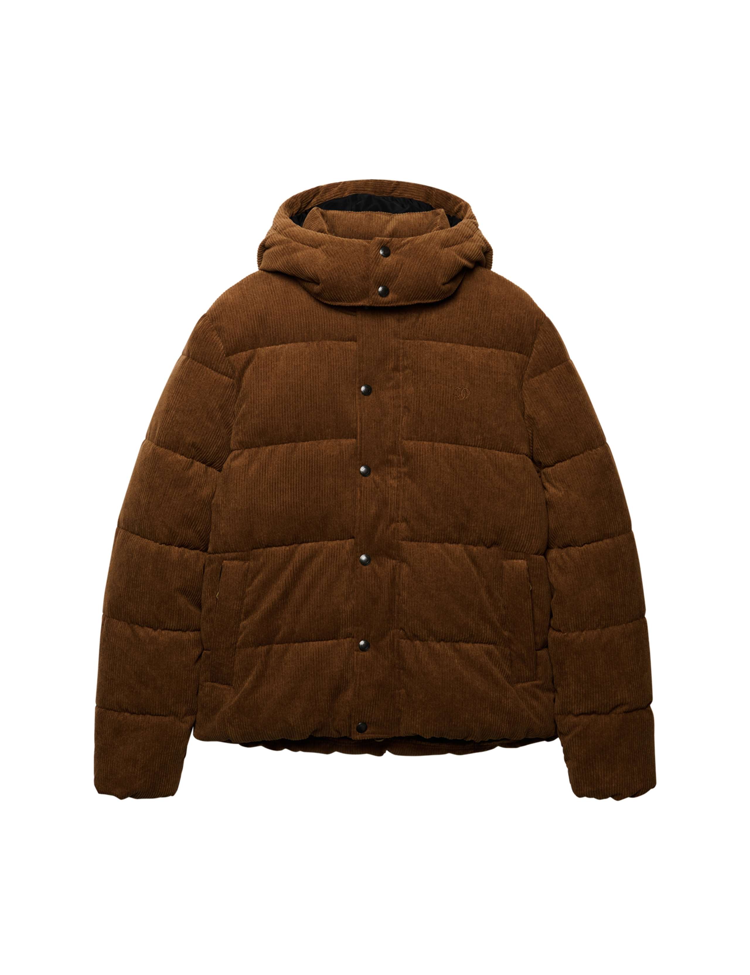 Corduroy Hooded Puffer Jacker 2 of 8