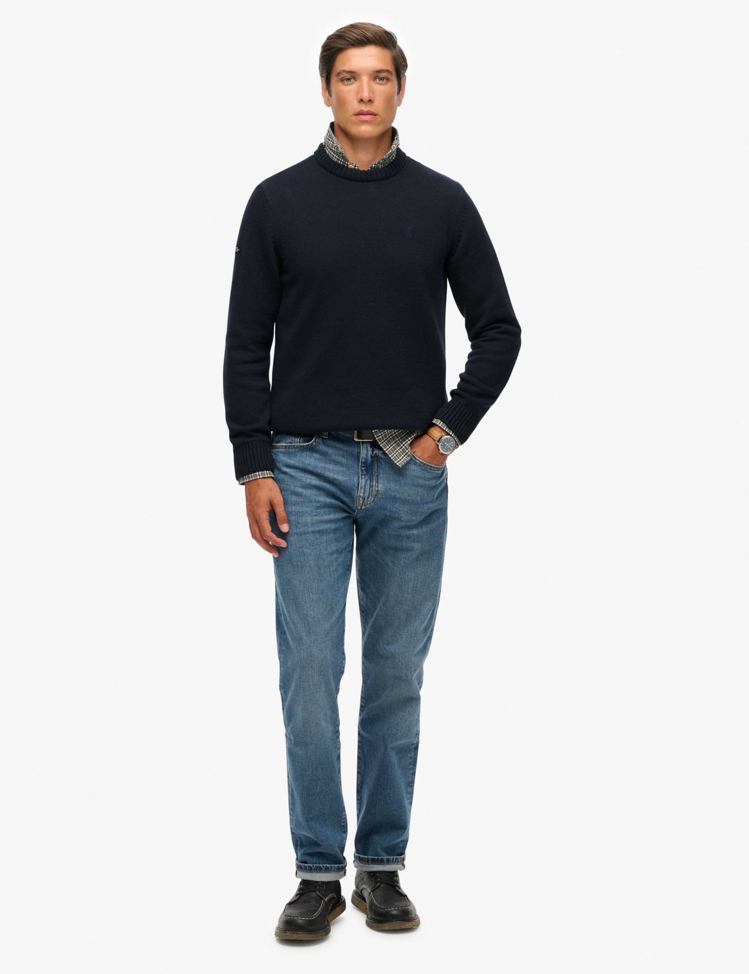 Pure Cotton Crew Neck Jumper 3 of 6