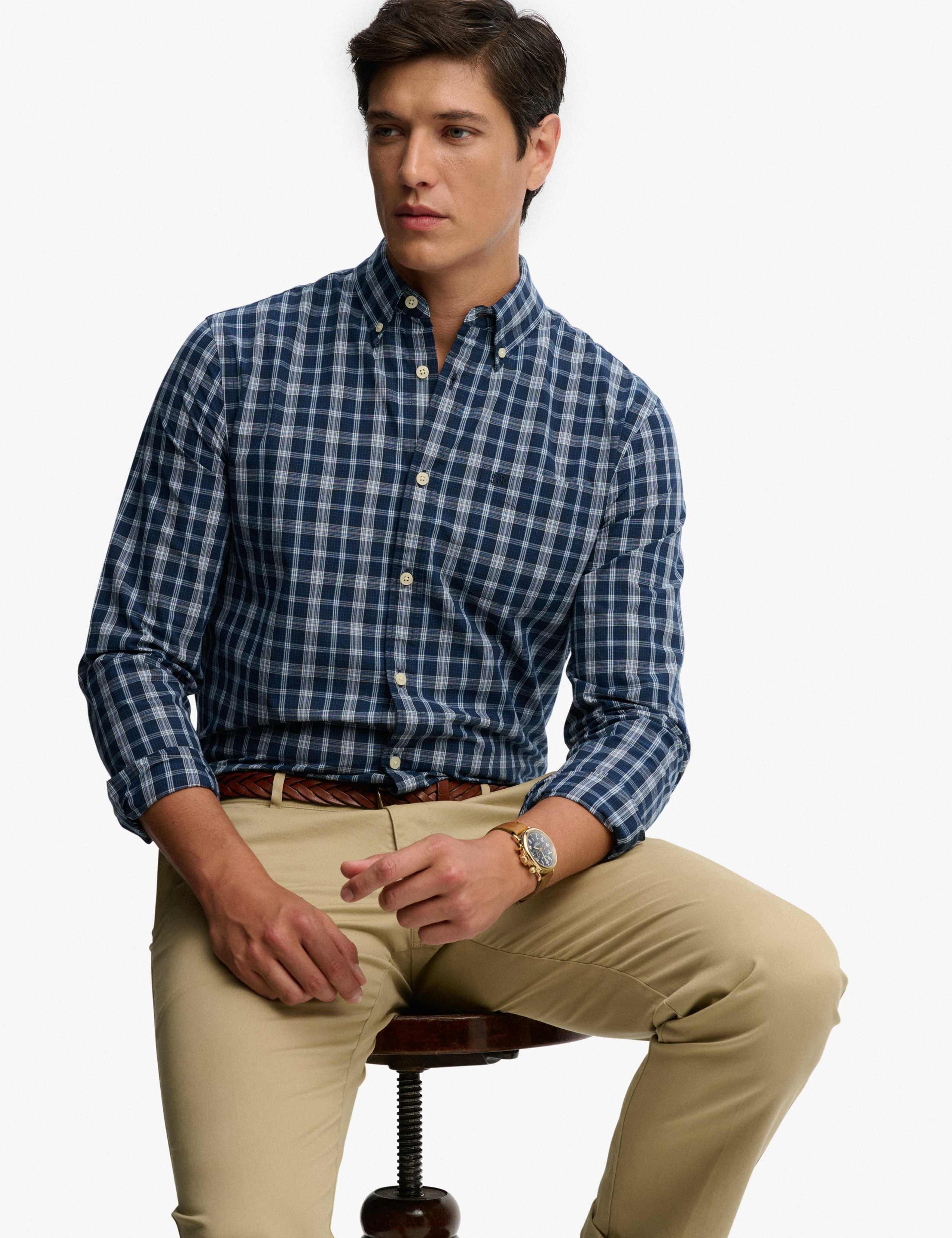 Relaxed Fit Pure Cotton Checked Shirt 2 of 6